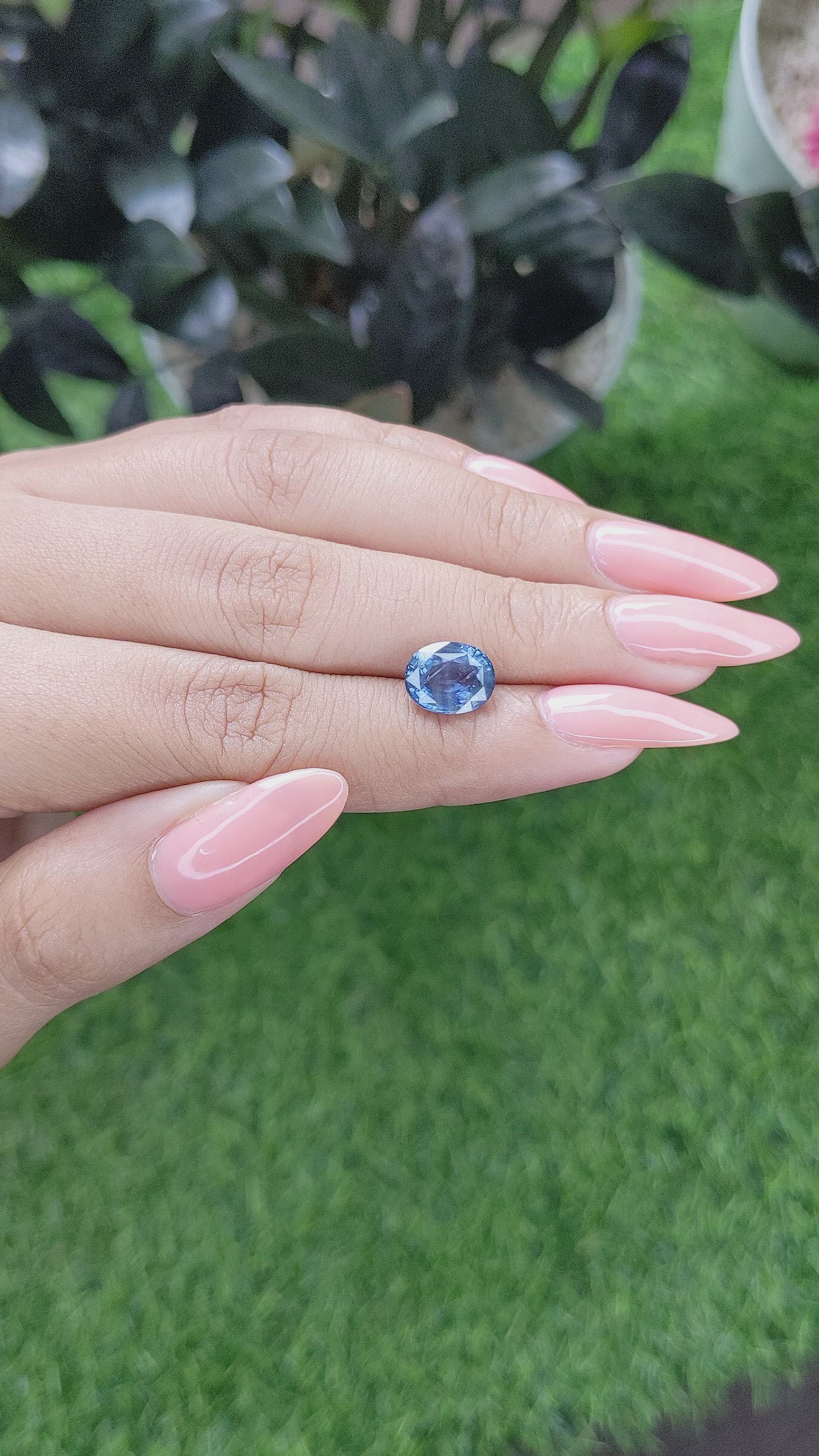 3.38 Ct. Blue Sapphire from Tanzania Size Video