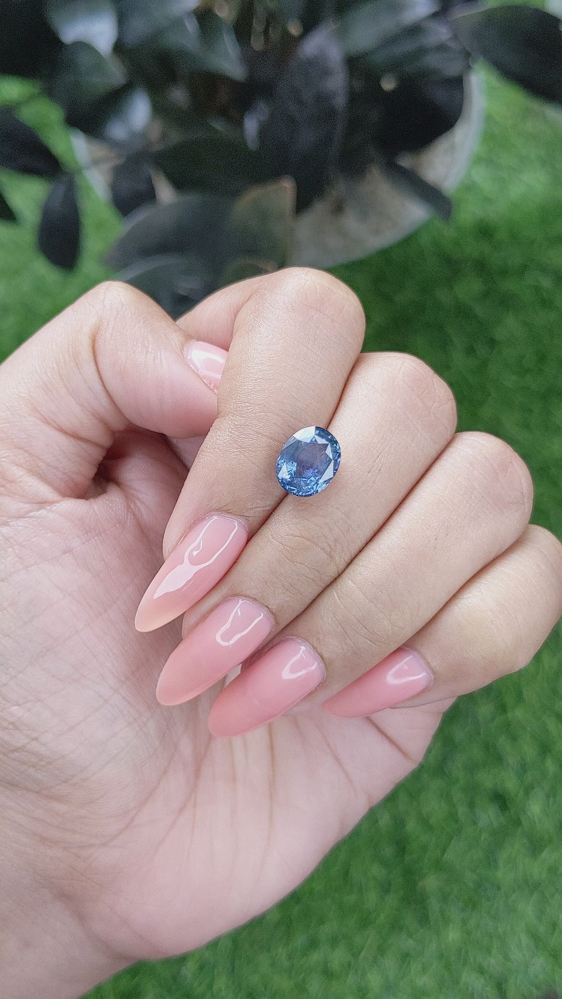 3.38 Ct. Blue Sapphire from Tanzania Size Video