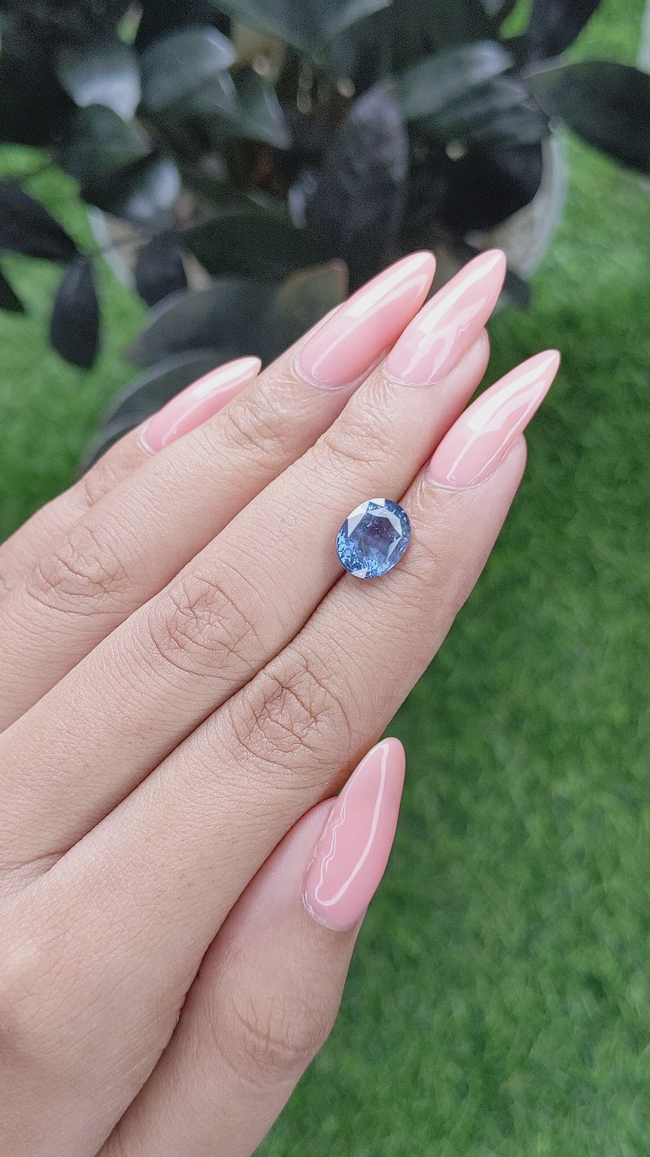 3.38 Ct. Blue Sapphire from Tanzania Size Video