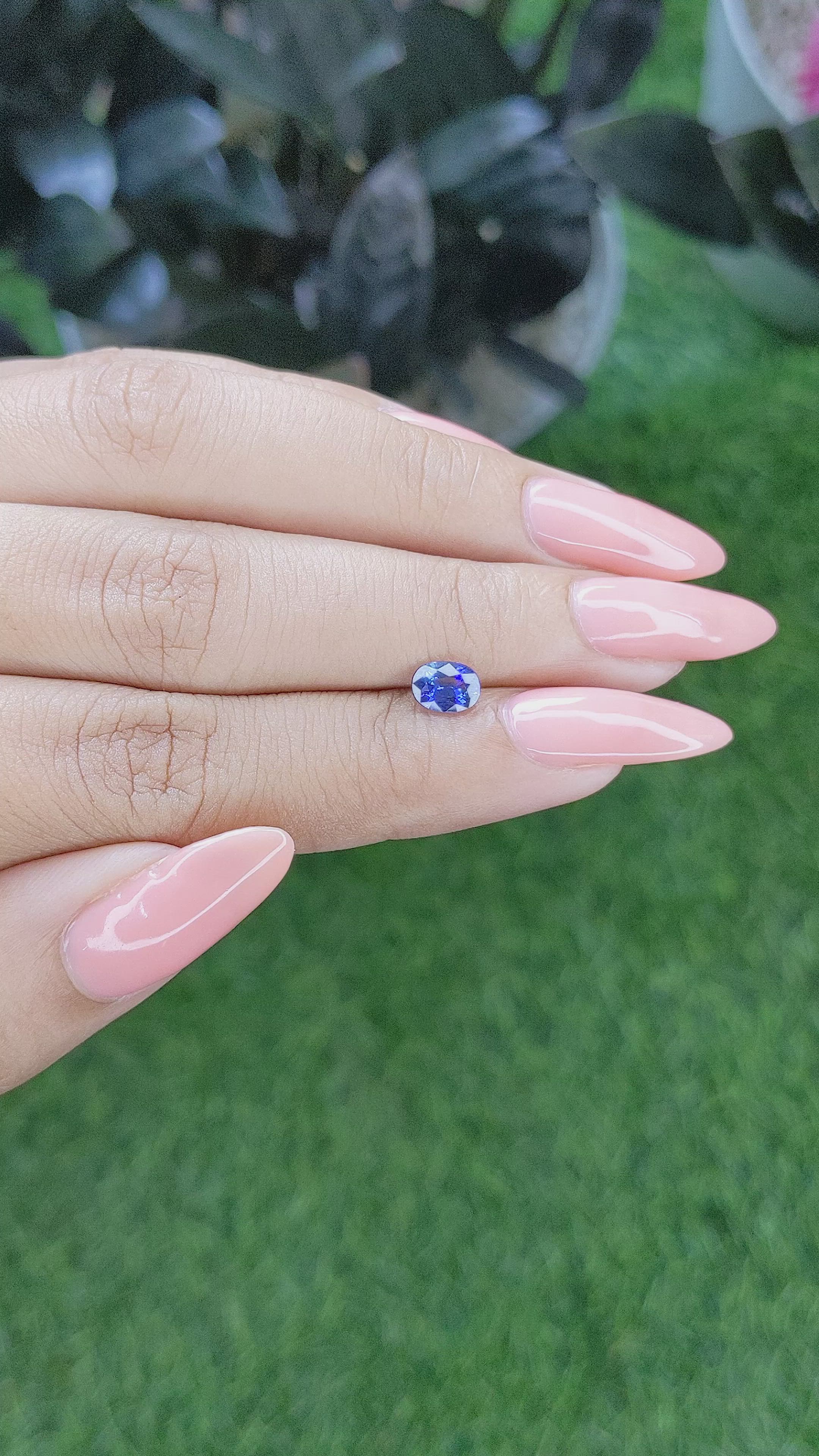 0.77 Ct. Blue Sapphire from Tanzania Size Video