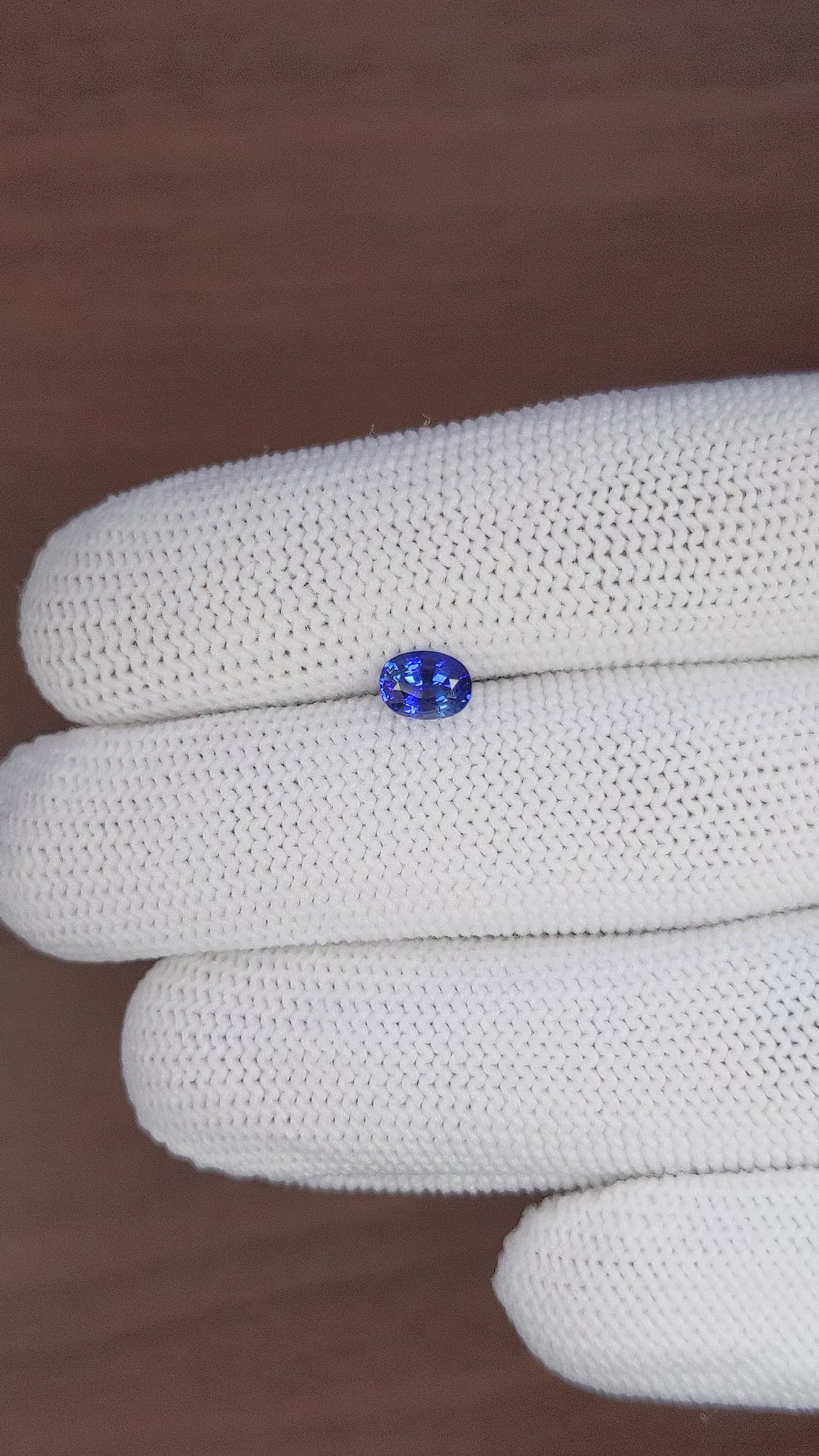 0.77 Ct. Blue Sapphire from Tanzania Size Video