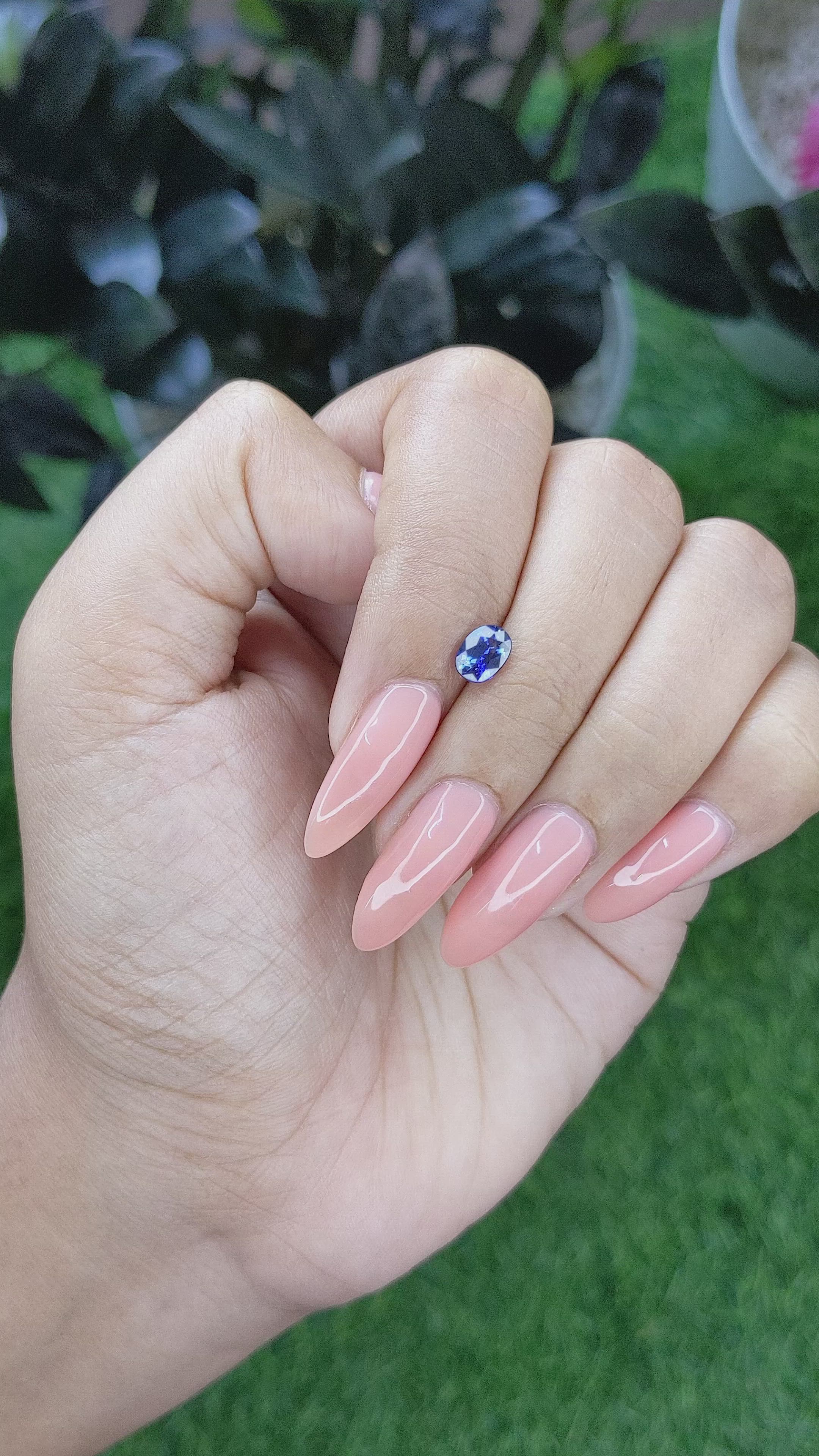 0.77 Ct. Blue Sapphire from Tanzania Size Video