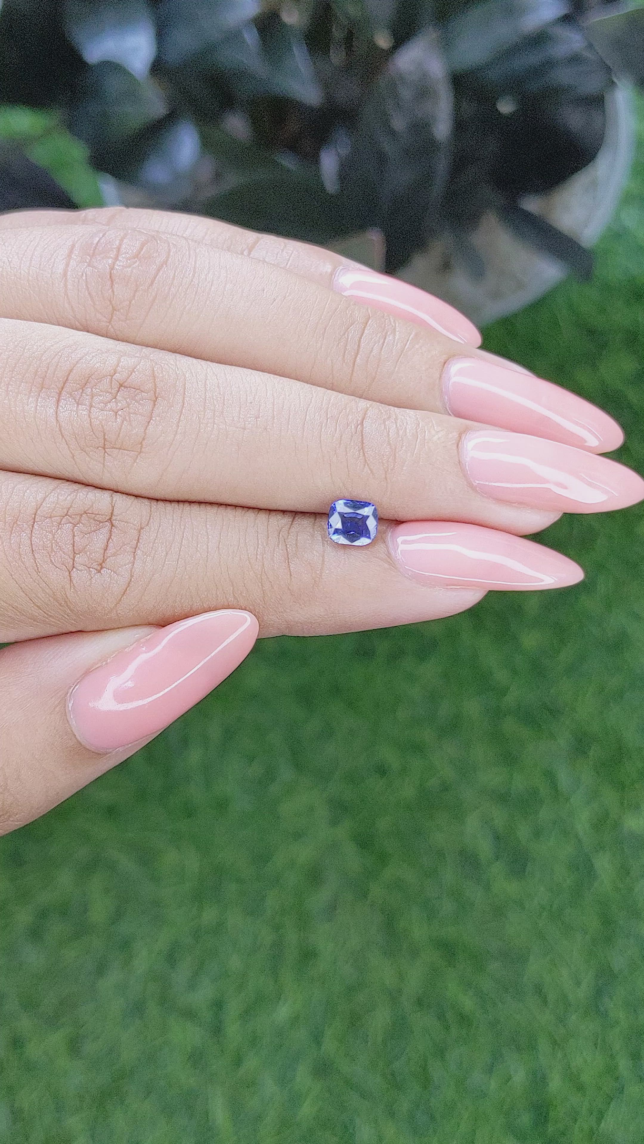 0.78 Ct. Blue Sapphire from Tanzania Size Video