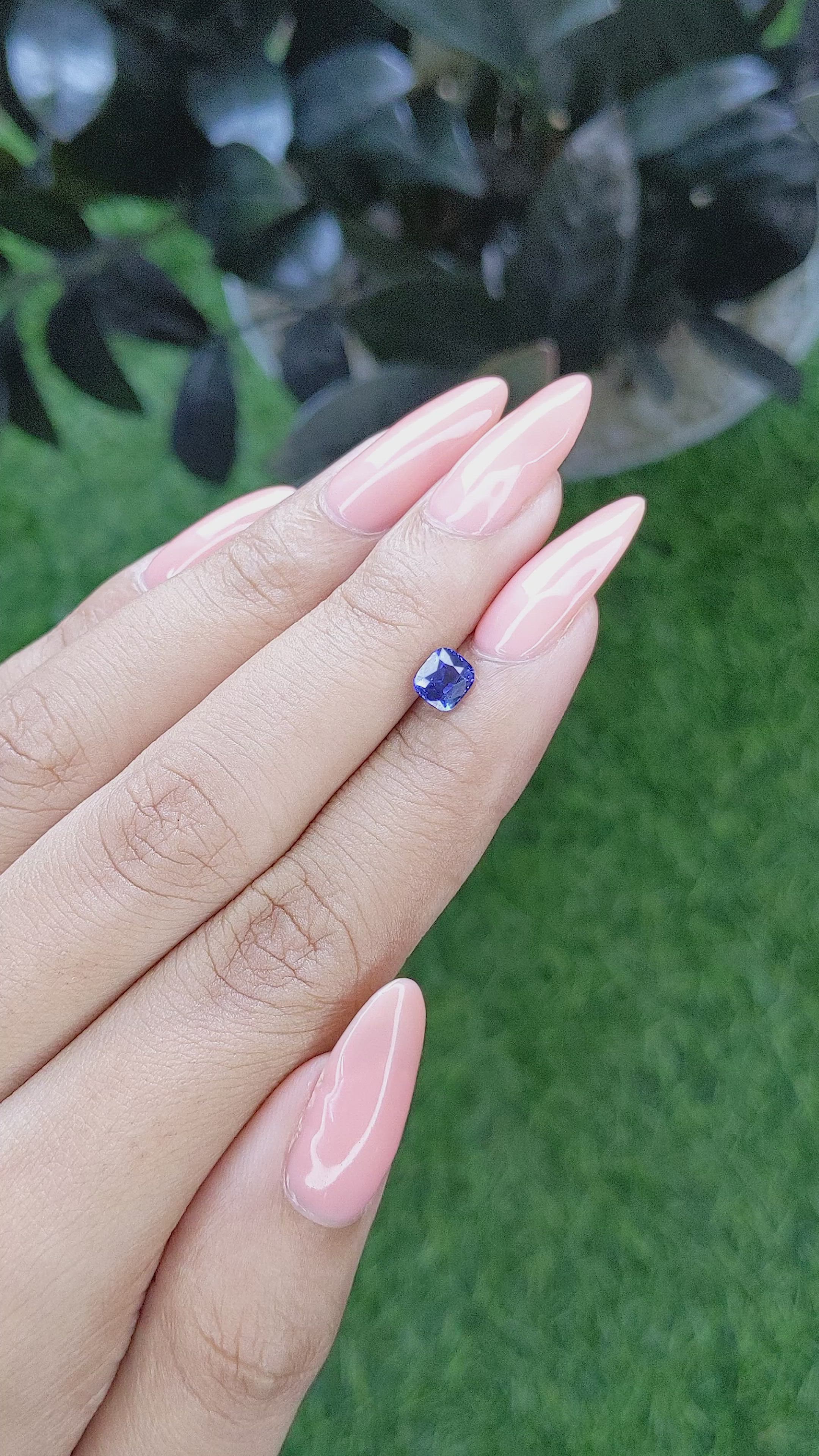 0.78 Ct. Blue Sapphire from Tanzania Size Video