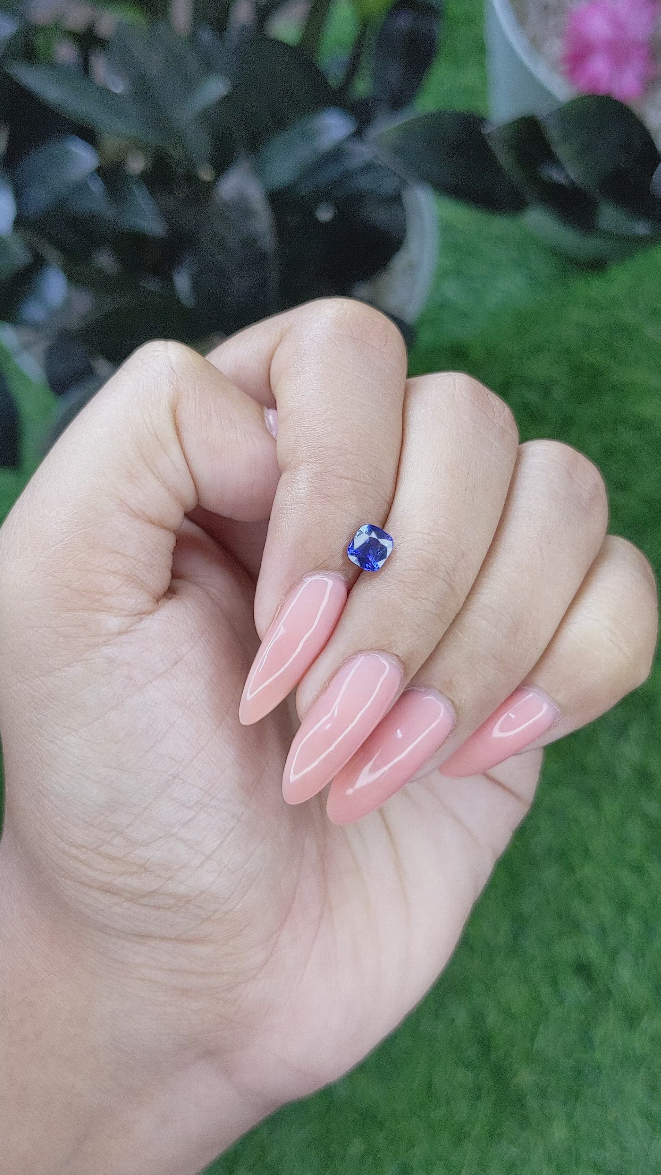 0.78 Ct. Blue Sapphire from Tanzania Size Video