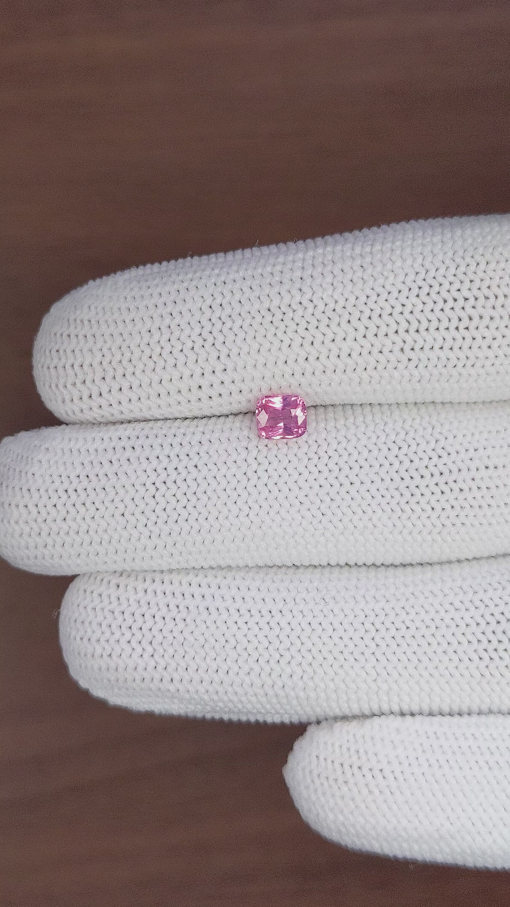 0.73 Ct. Pink Sapphire from Tanzania Size Video