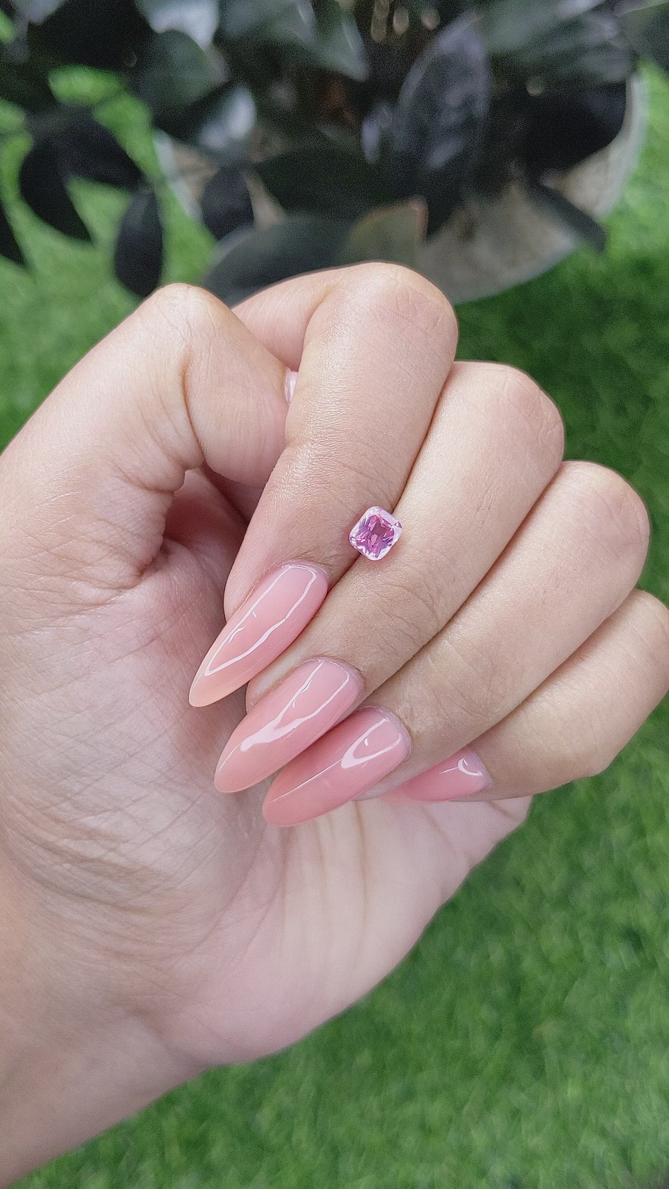 0.73 Ct. Pink Sapphire from Tanzania Size Video