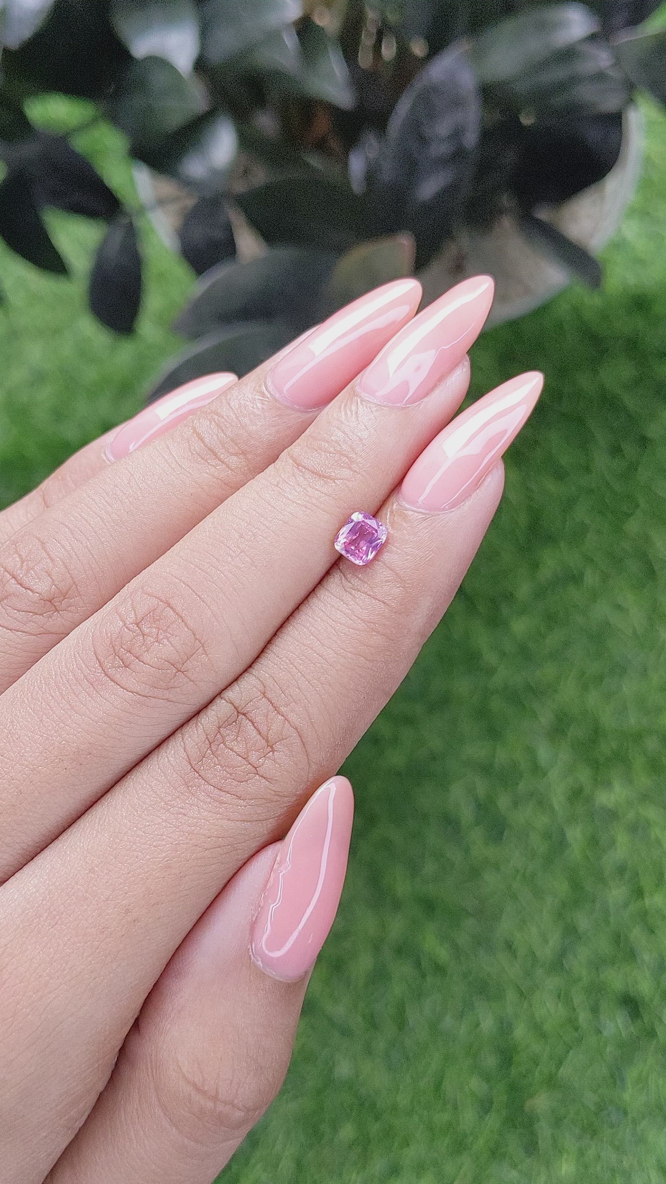 0.73 Ct. Pink Sapphire from Tanzania Size Video
