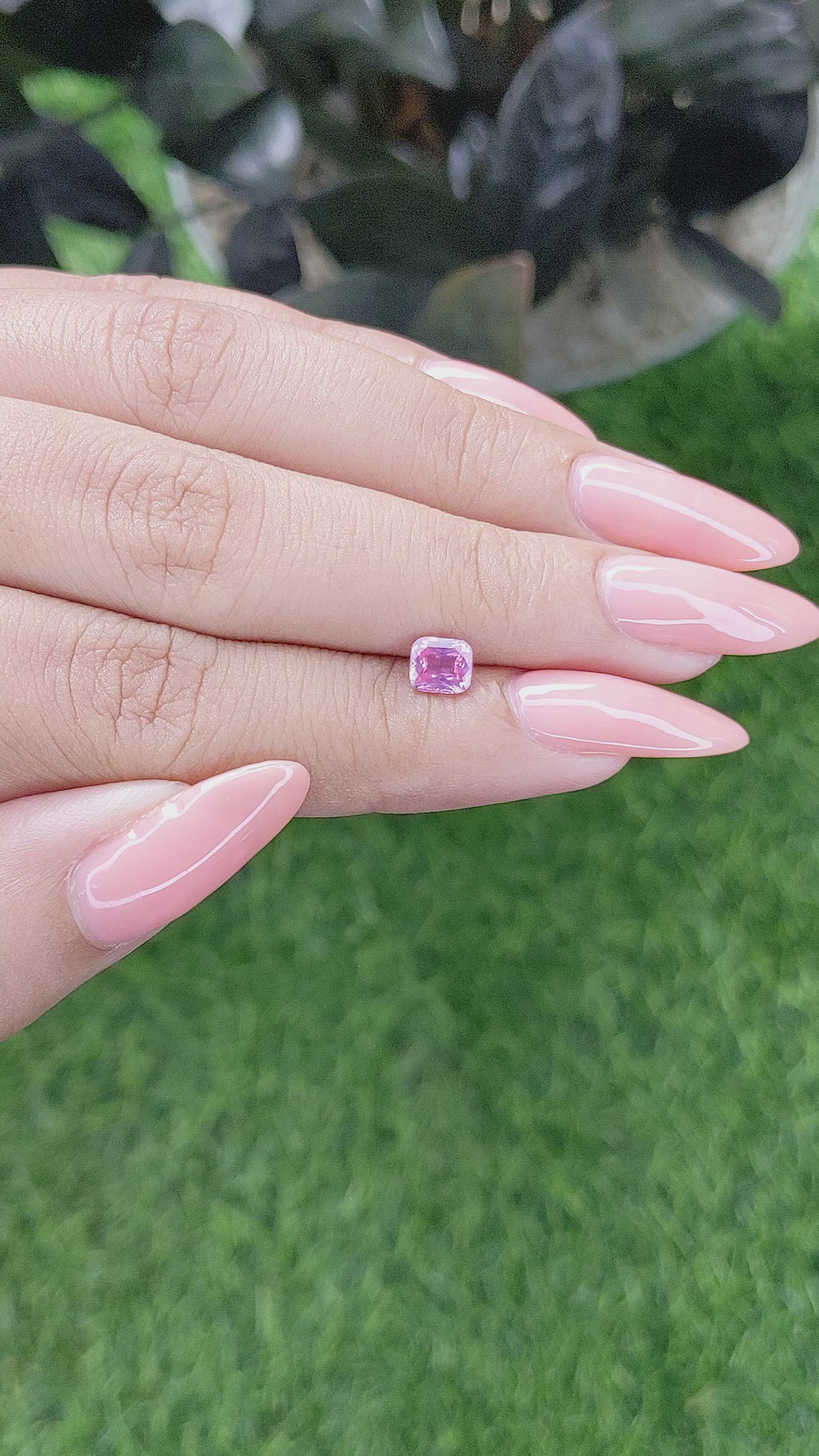 0.73 Ct. Pink Sapphire from Tanzania Size Video