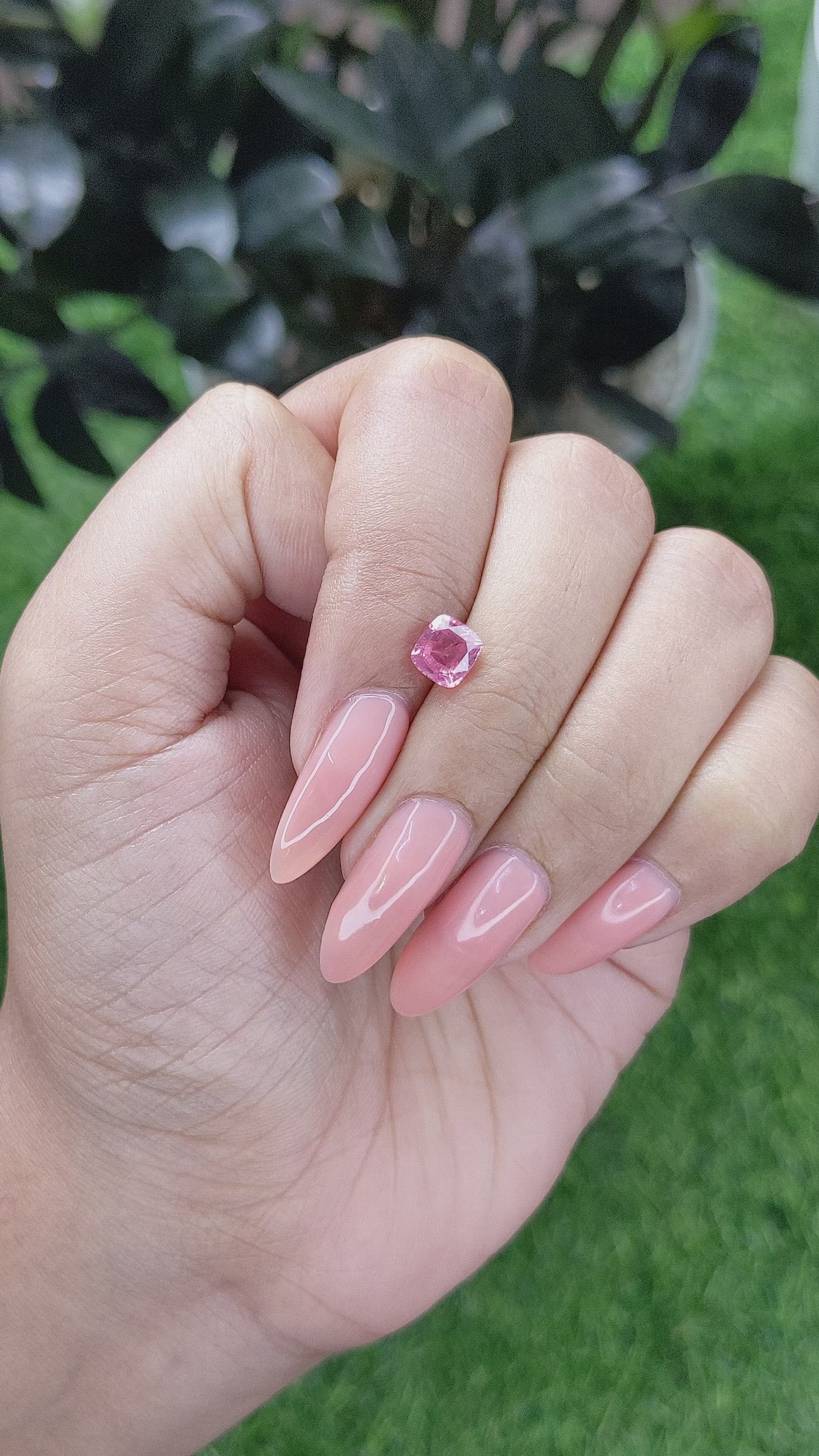 1.18 Ct. Pink Sapphire from Tanzania Size Video