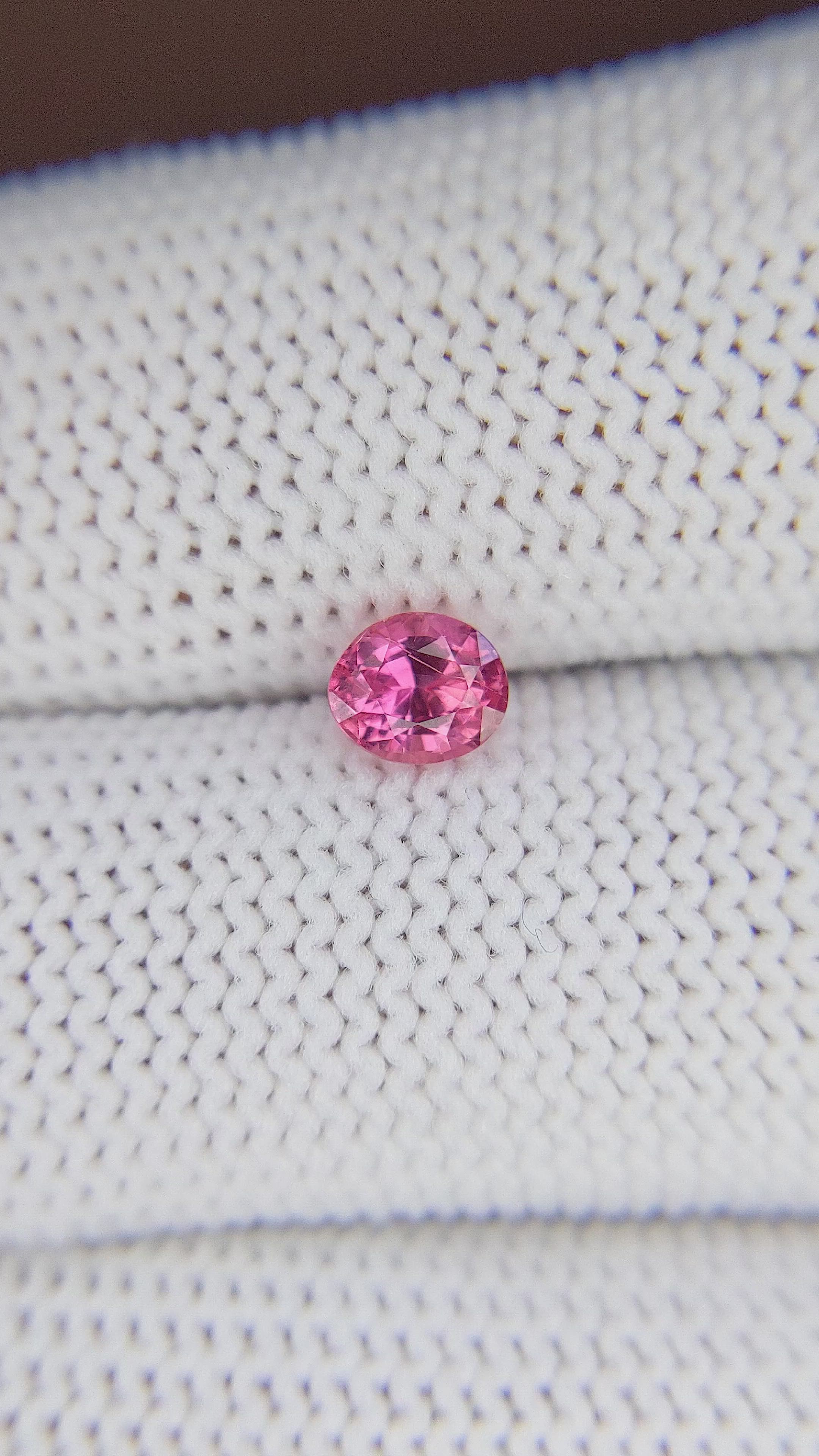 0.69 Ct. Pink Sapphire from Tanzania Size Video