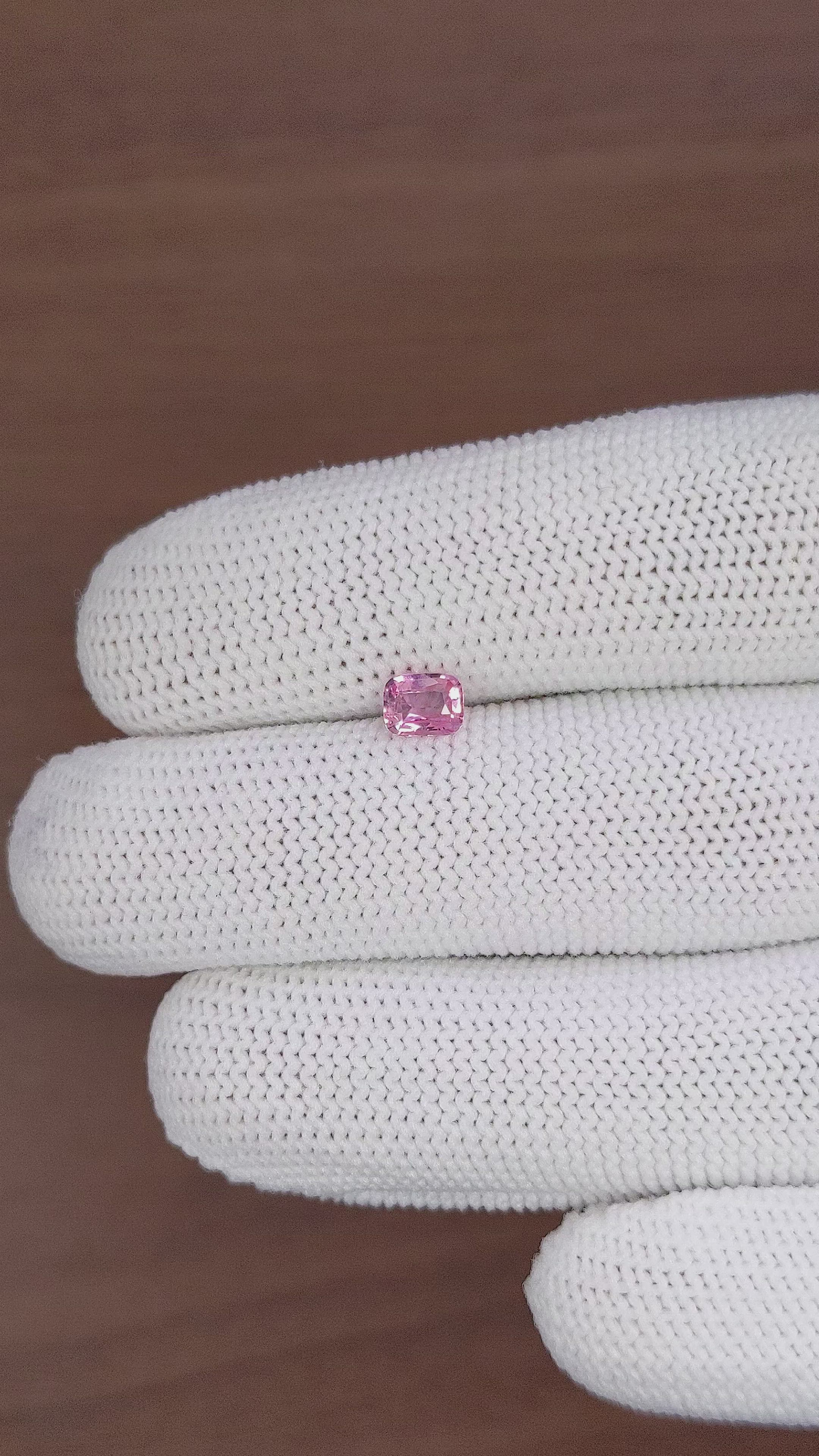 0.60 Ct. Pink Sapphire from Tanzania Size Video