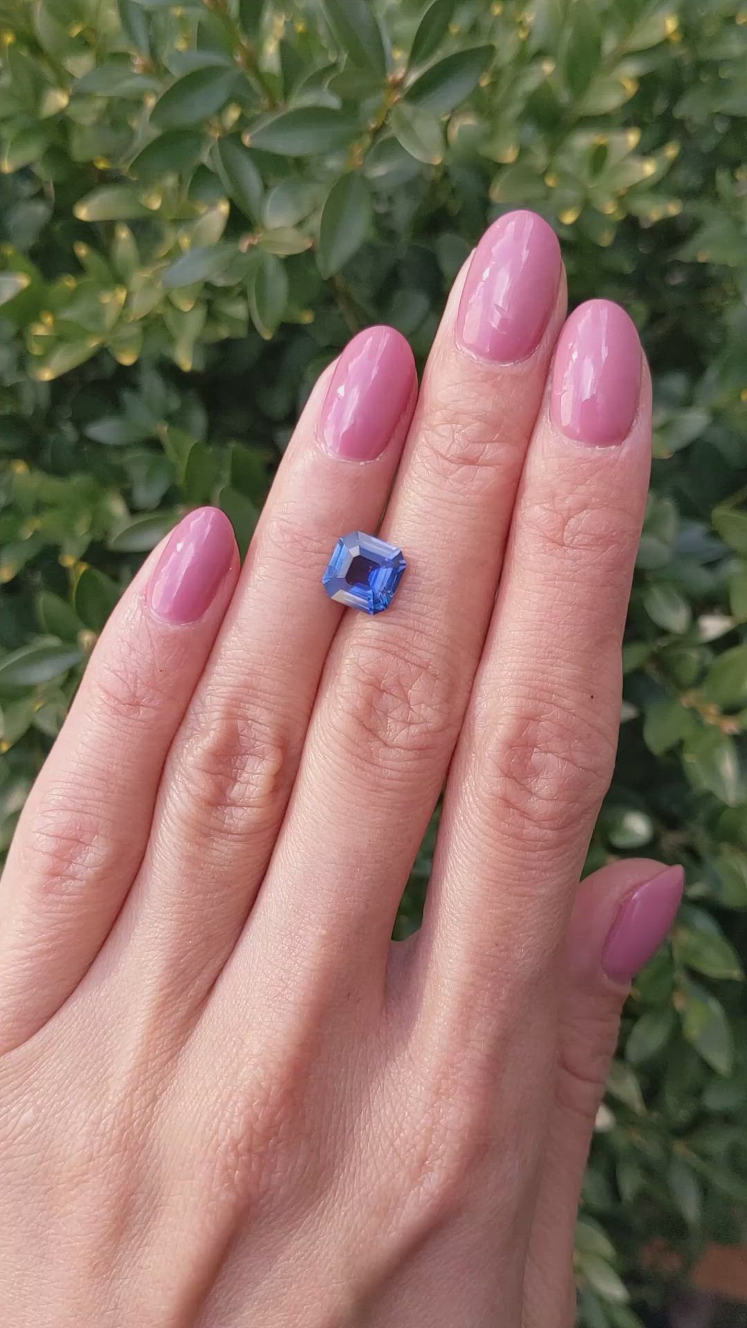 2.18 Ct. Blue Sapphire from Ceylon (Sri Lanka) Size Video