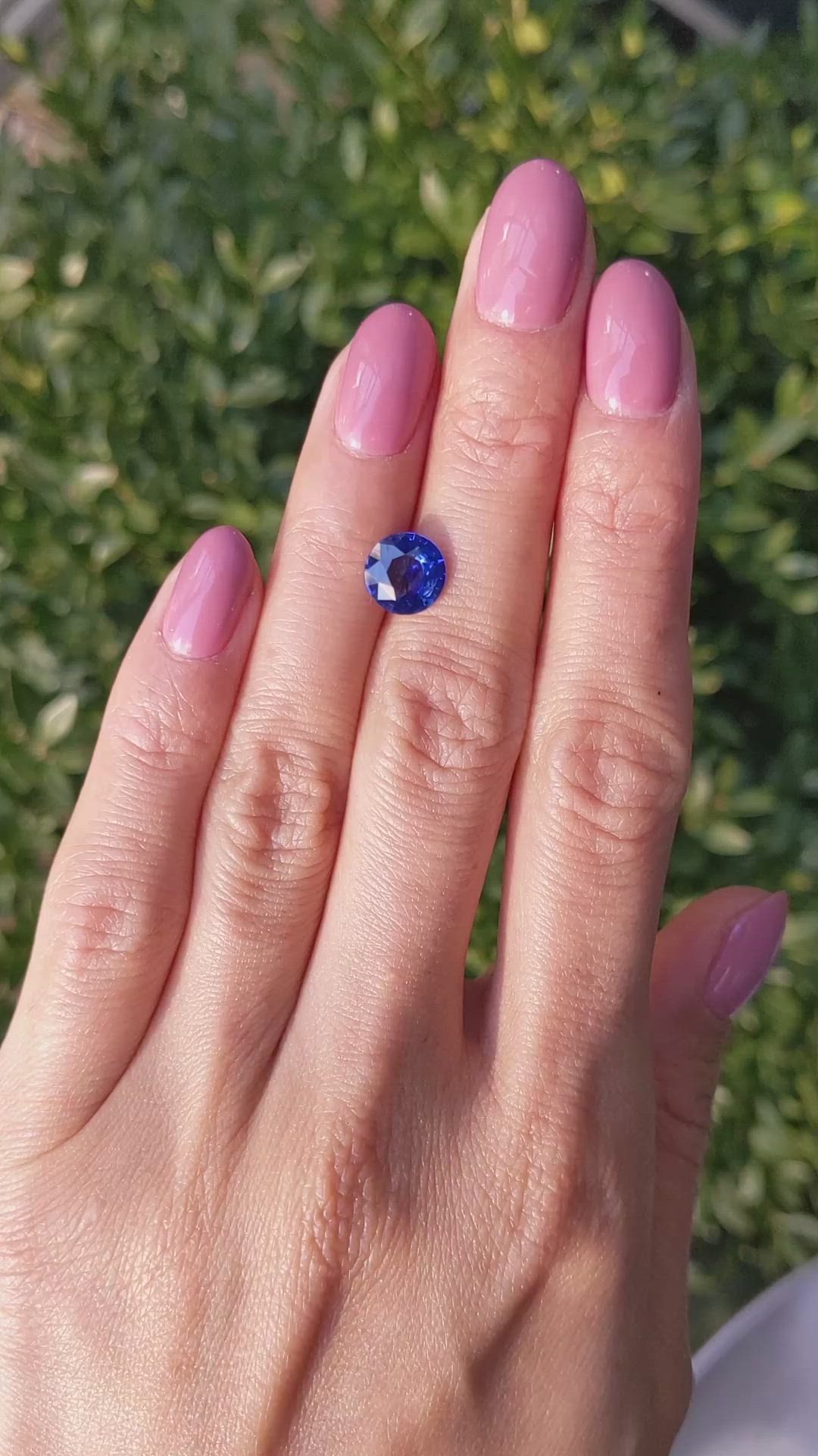 2.06 Ct. Blue Sapphire from Ceylon (Sri Lanka) Size Video