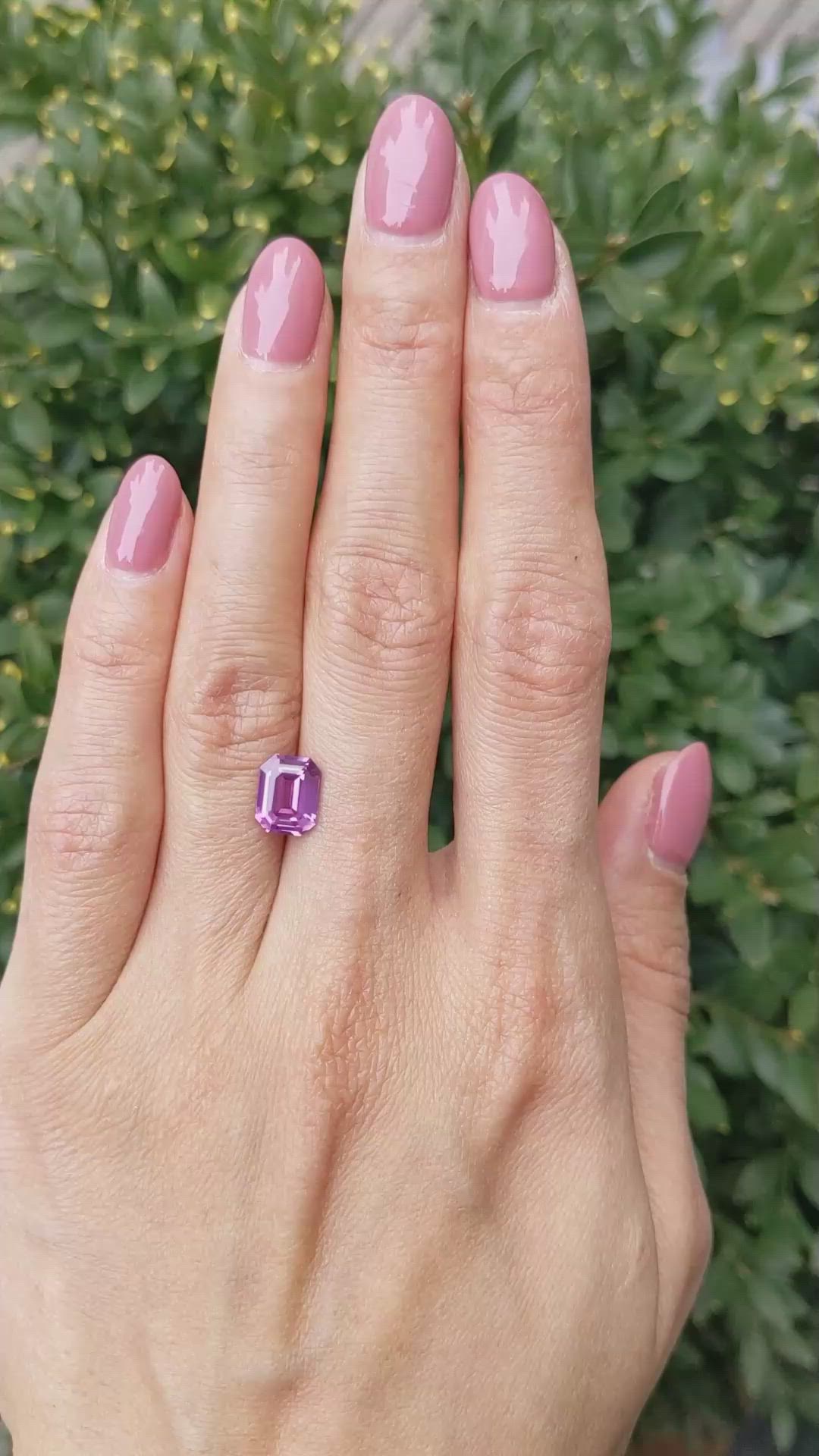 2.33 Ct. Pink Sapphire from Ceylon (Sri Lanka) Size Video