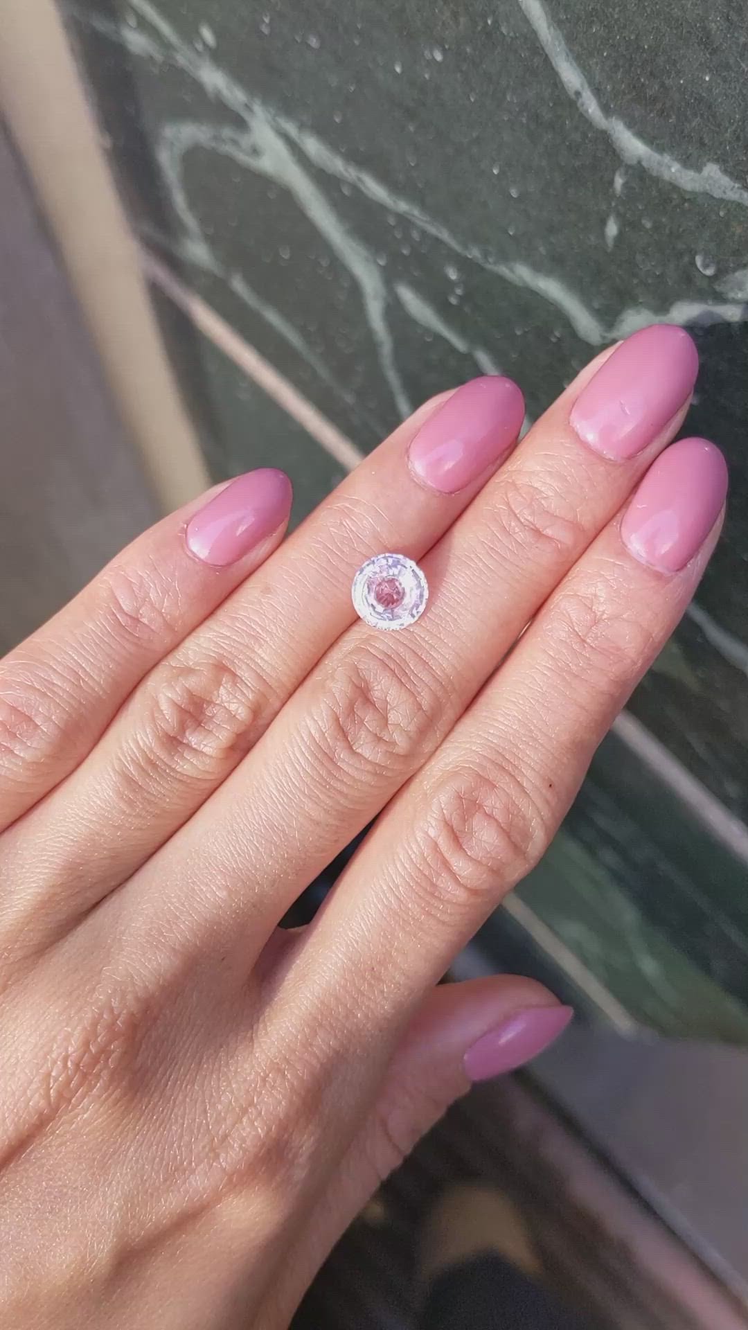 2.52 Ct. Pink Sapphire from Ceylon (Sri Lanka) Size Video