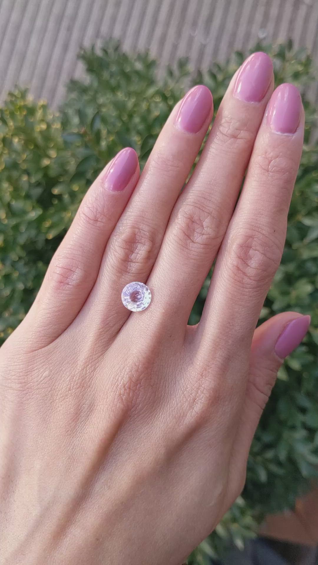 2.52 Ct. Pink Sapphire from Ceylon (Sri Lanka) Size Video