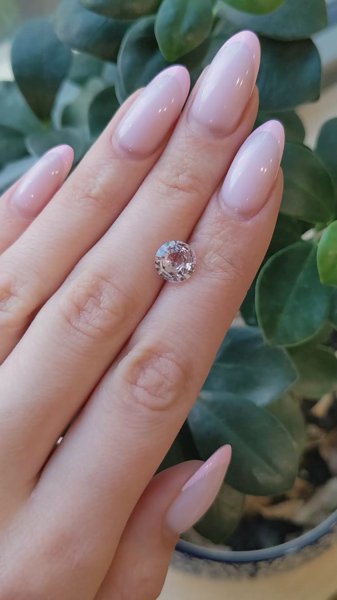 2.23 Ct. Pink Sapphire from Ceylon (Sri Lanka) Size Video