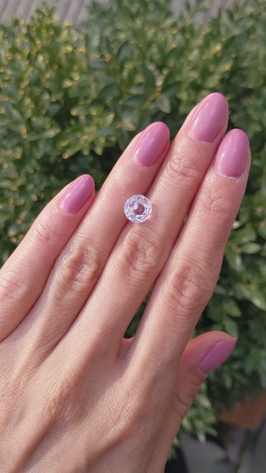 2.52 Ct. Pink Sapphire from Ceylon (Sri Lanka) Size Video