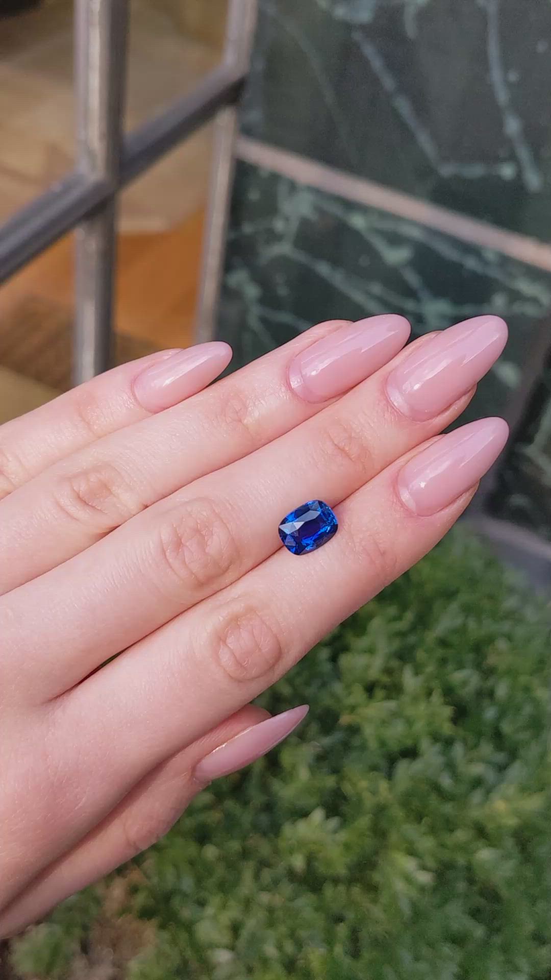 3.39 Ct. Blue Sapphire from Ceylon (Sri Lanka) Size Video