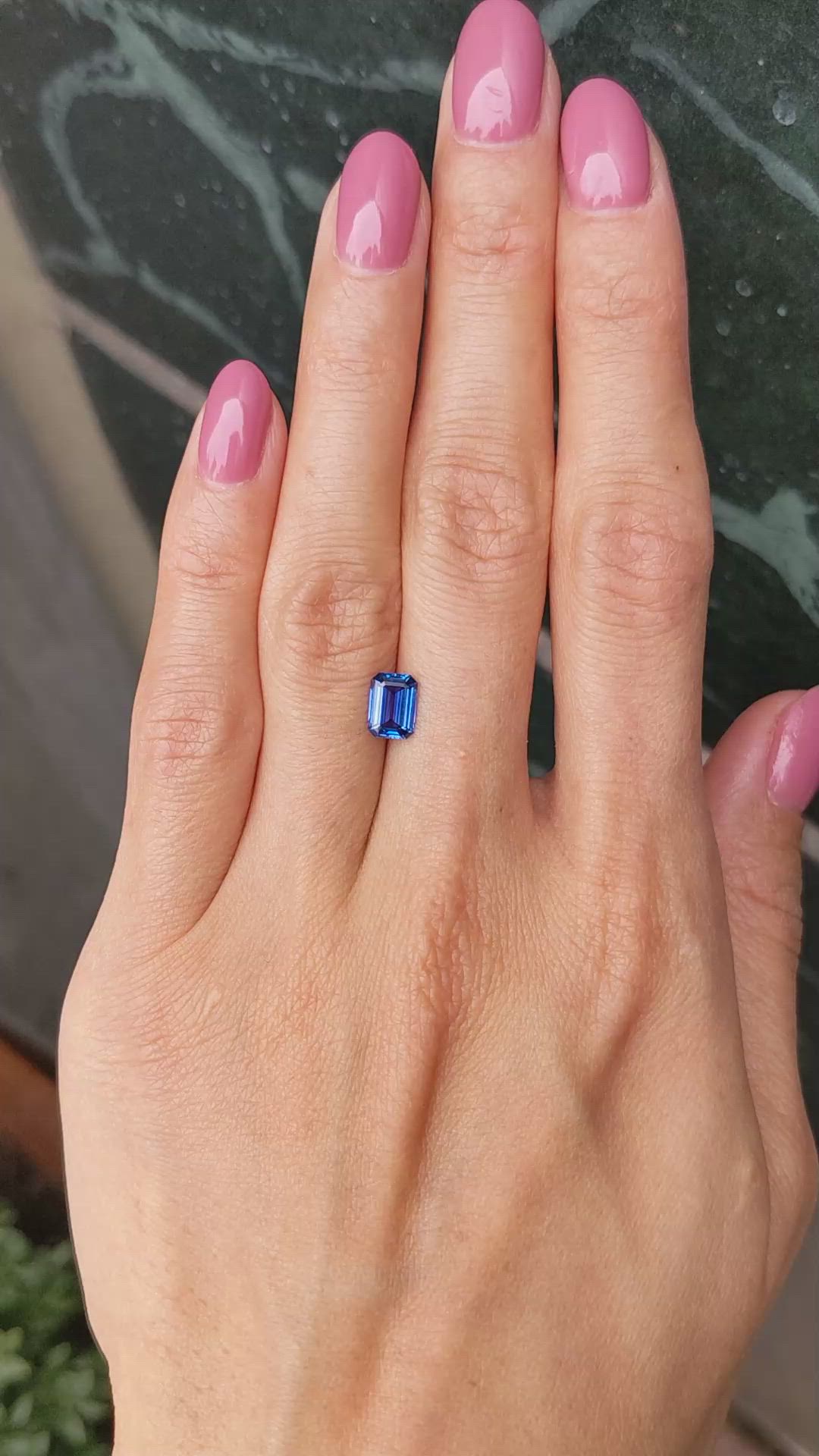 1.25 Ct. Blue Sapphire from Ceylon (Sri Lanka) Size Video