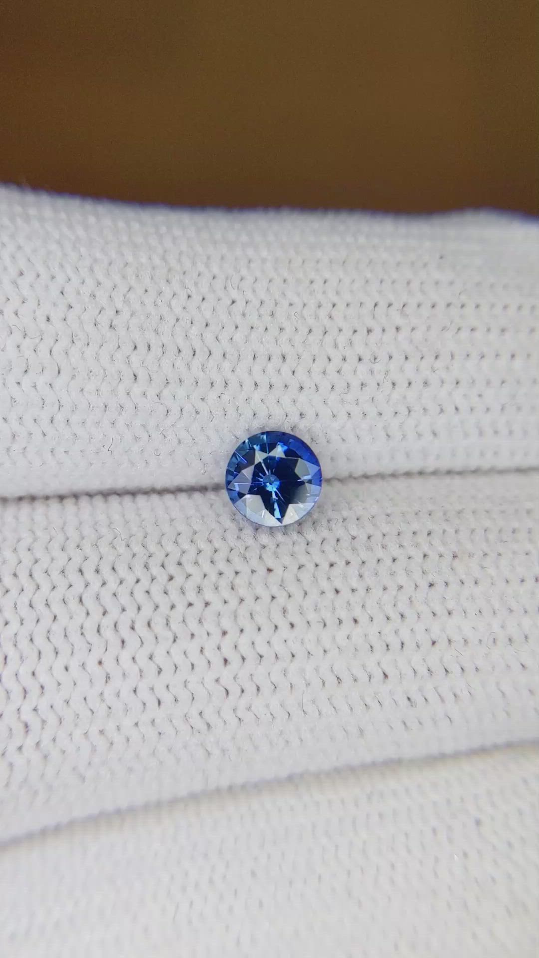 0.63 Ct. Blue Sapphire from Ceylon (Sri Lanka) Size Video
