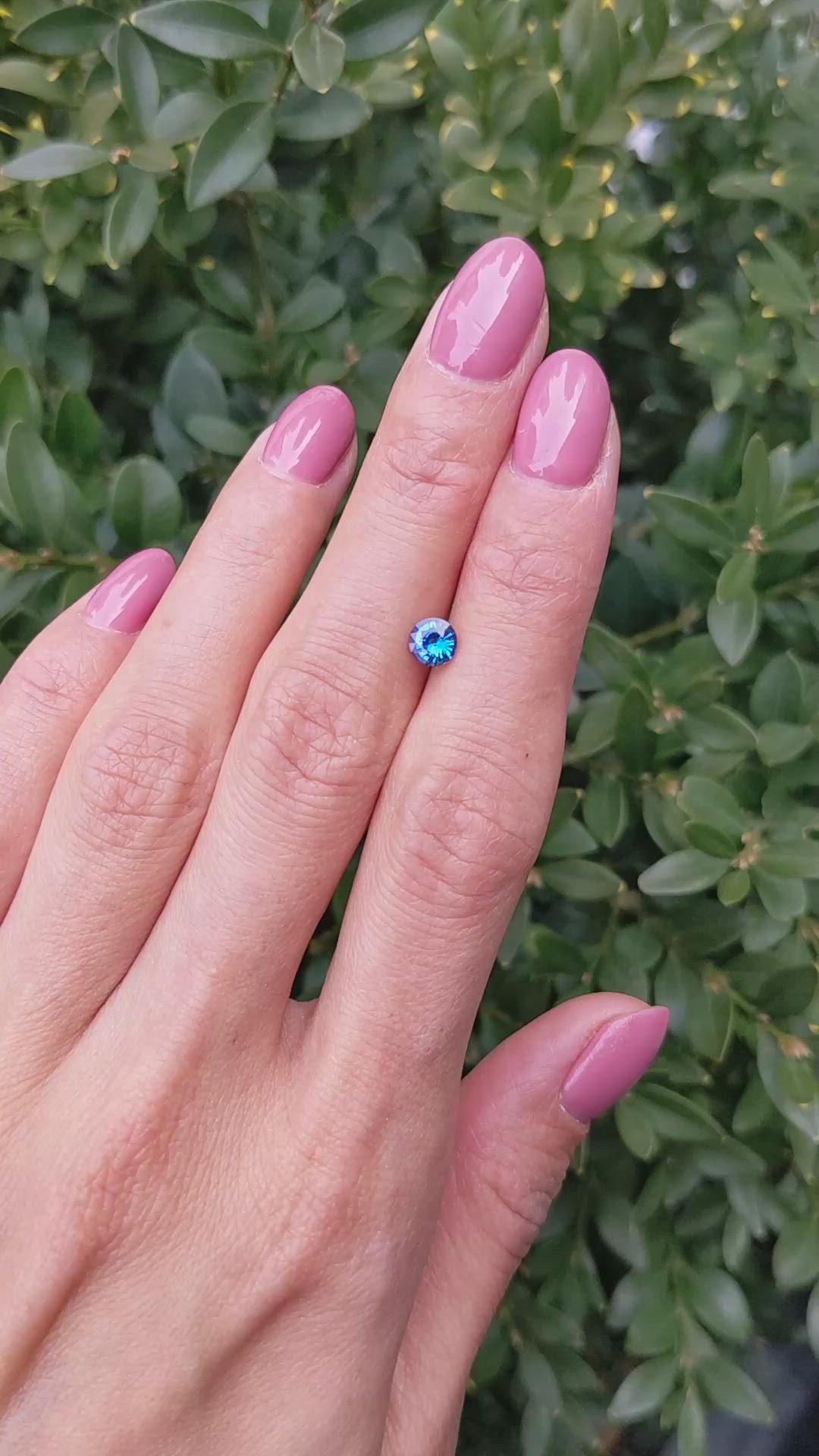 0.63 Ct. Blue Sapphire from Ceylon (Sri Lanka) Size Video