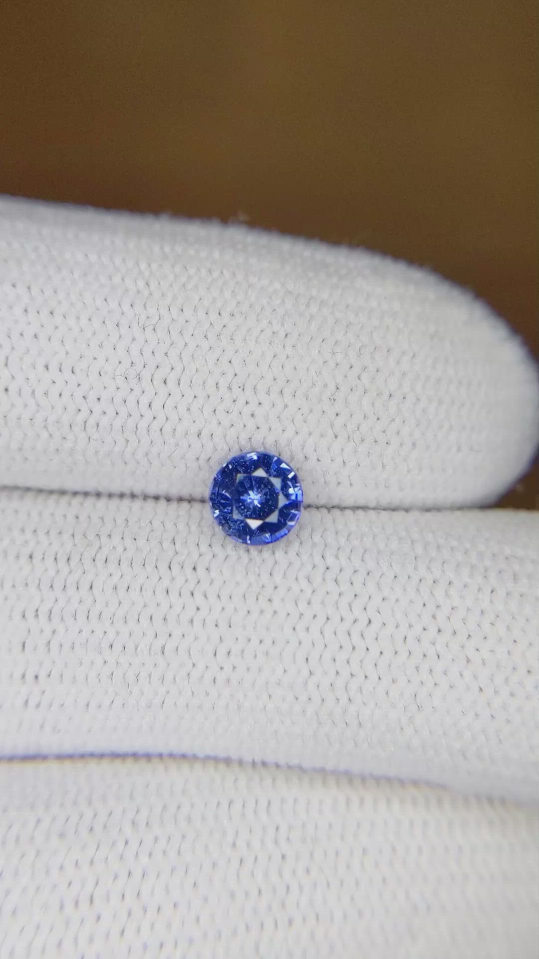 0.72 Ct. Blue Sapphire from Ceylon (Sri Lanka) Size Video