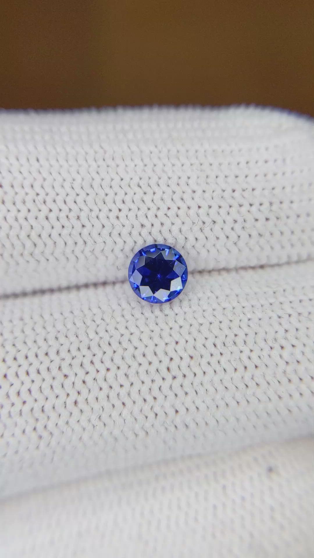 0.56 Ct. Blue Sapphire from Ceylon (Sri Lanka) Size Video