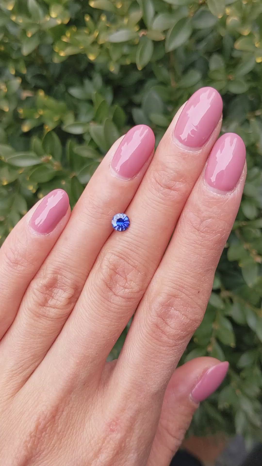 0.56 Ct. Blue Sapphire from Ceylon (Sri Lanka) Size Video