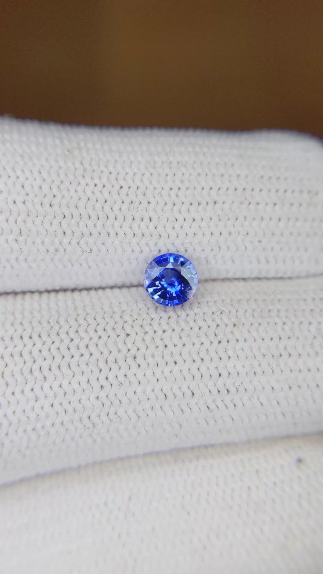 0.62 Ct. Blue Sapphire from Ceylon (Sri Lanka) Size Video