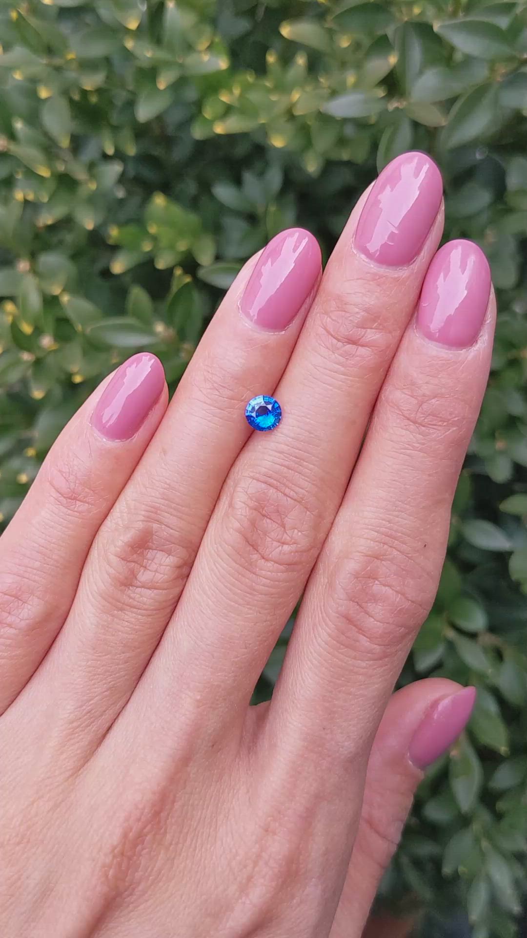 0.60 Ct. Blue Sapphire from Ceylon (Sri Lanka) Size Video