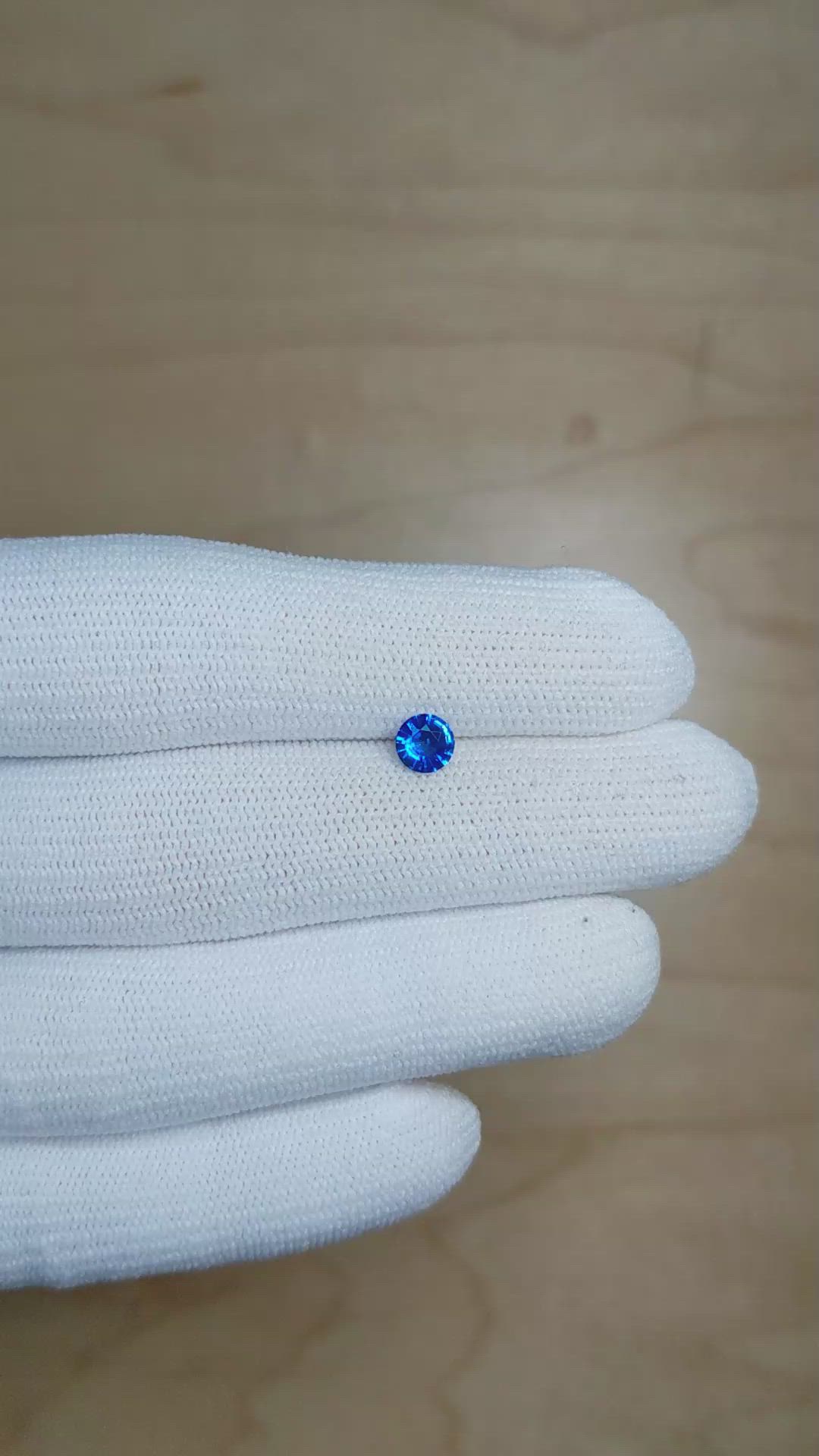 0.60 Ct. Blue Sapphire from Ceylon (Sri Lanka) Size Video