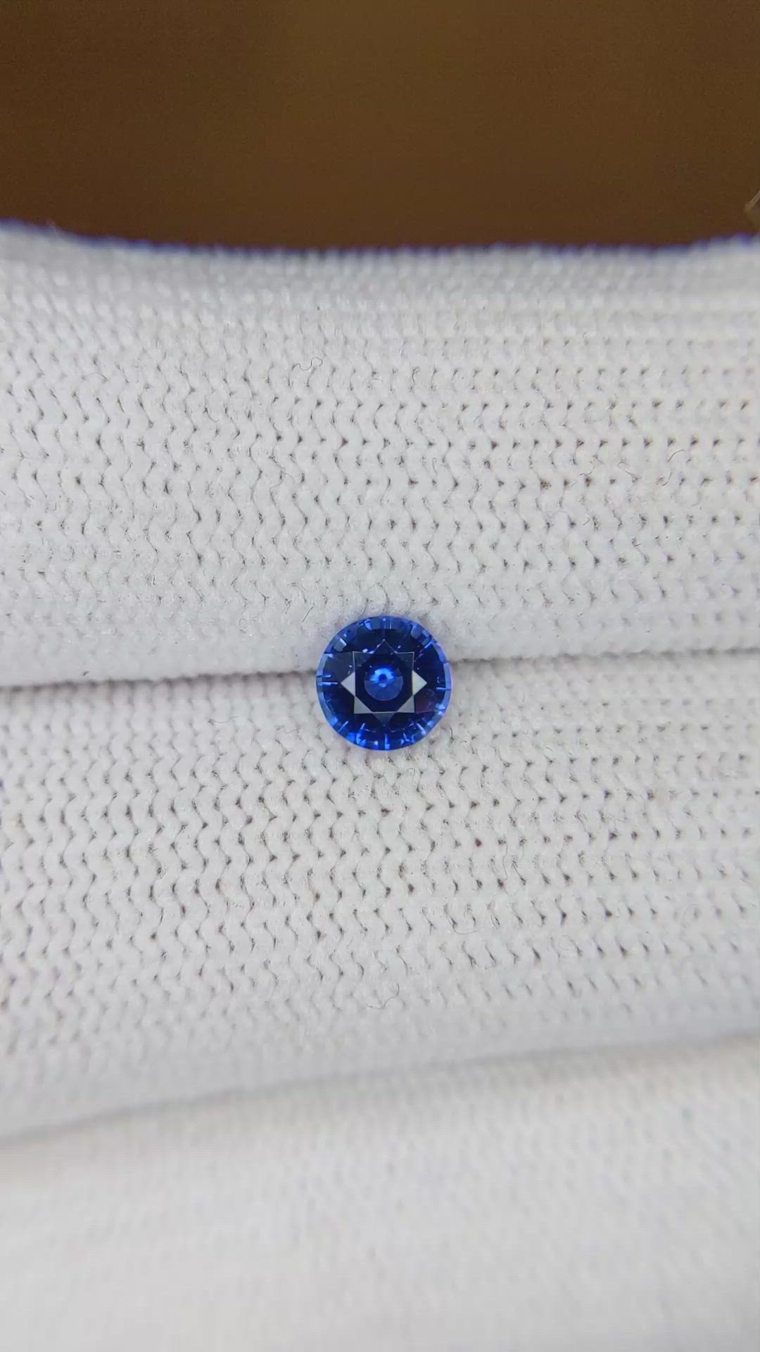 0.64 Ct. Blue Sapphire from Ceylon (Sri Lanka) Size Video