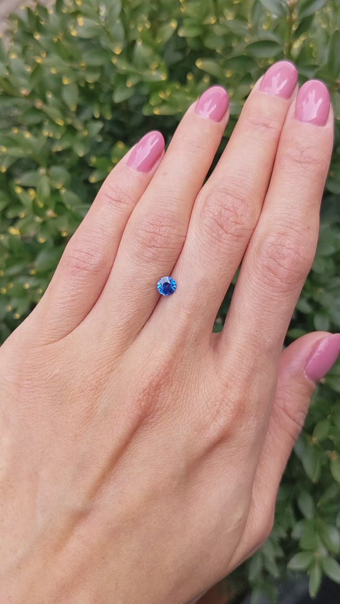 0.64 Ct. Blue Sapphire from Ceylon (Sri Lanka) Size Video