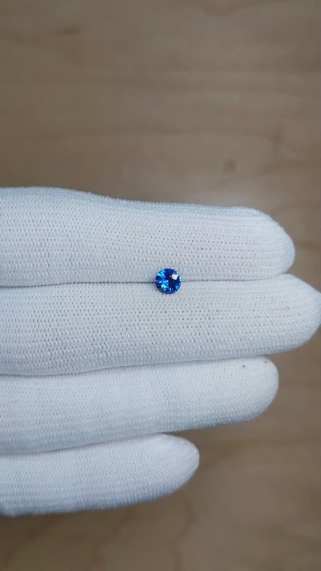 0.47 Ct. Blue Sapphire from Ceylon (Sri Lanka) Size Video