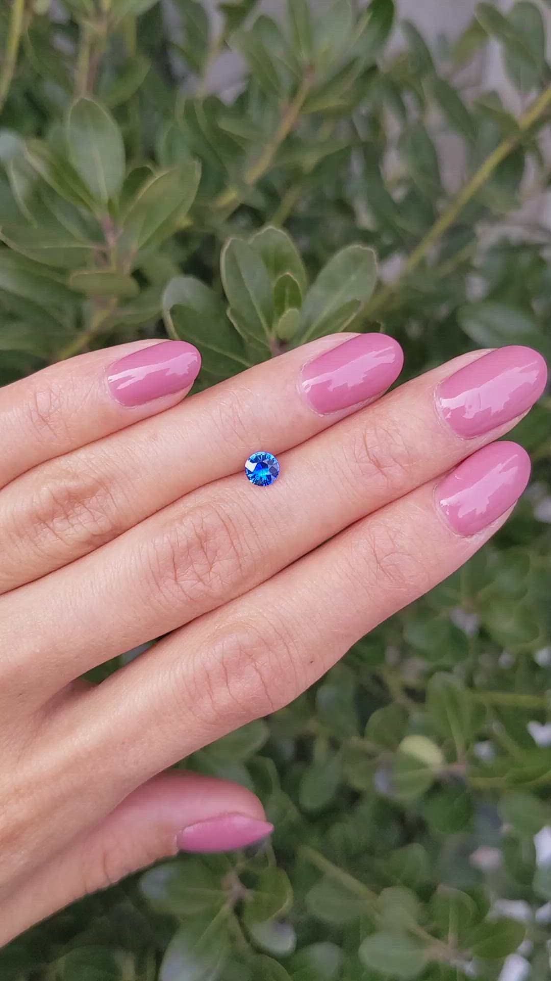 0.47 Ct. Blue Sapphire from Ceylon (Sri Lanka) Size Video