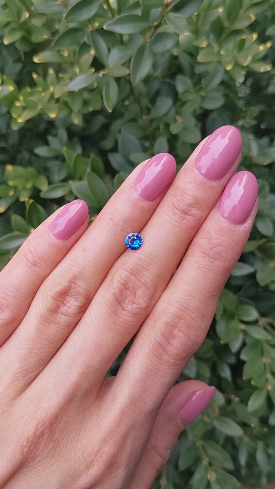 0.83 Ct. Blue Sapphire from Ceylon (Sri Lanka) Size Video