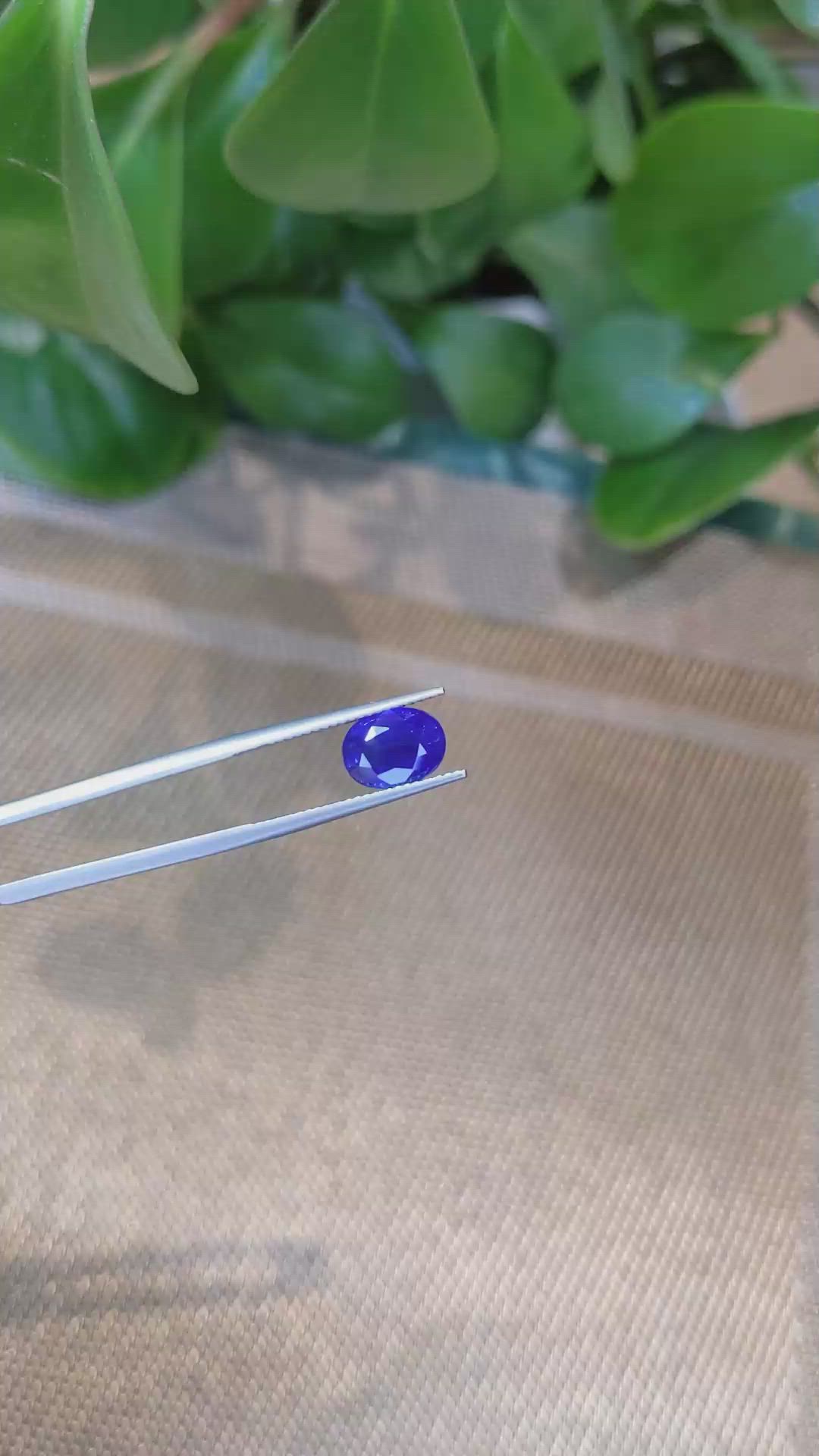 3.09 Ct. Blue Sapphire from Ceylon (Sri Lanka) Size Video
