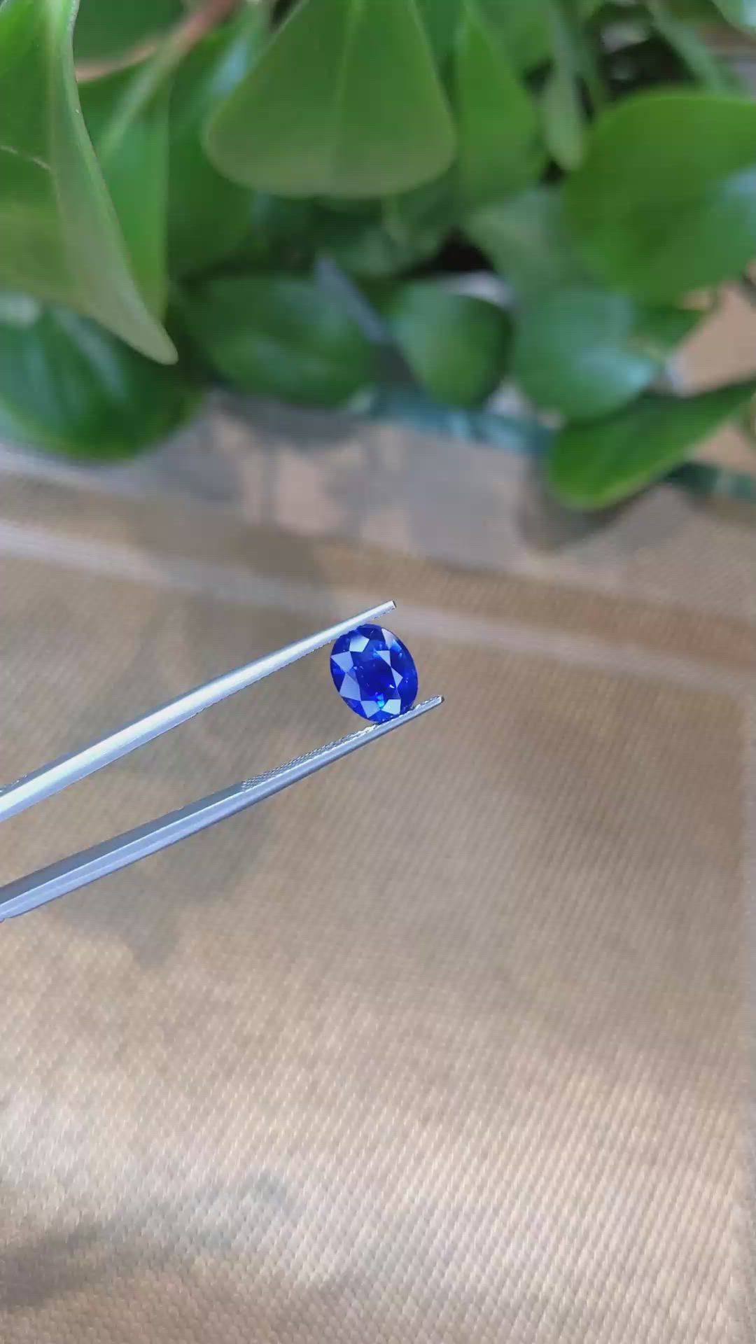 2.68 Ct. Blue Sapphire from Ceylon (Sri Lanka) Size Video