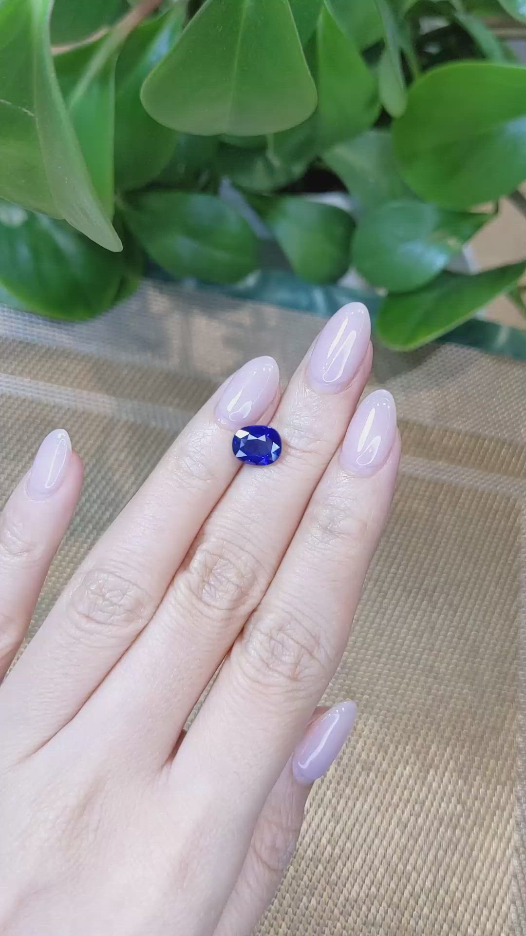 2.54 Ct. Blue Sapphire from Ceylon (Sri Lanka) Size Video