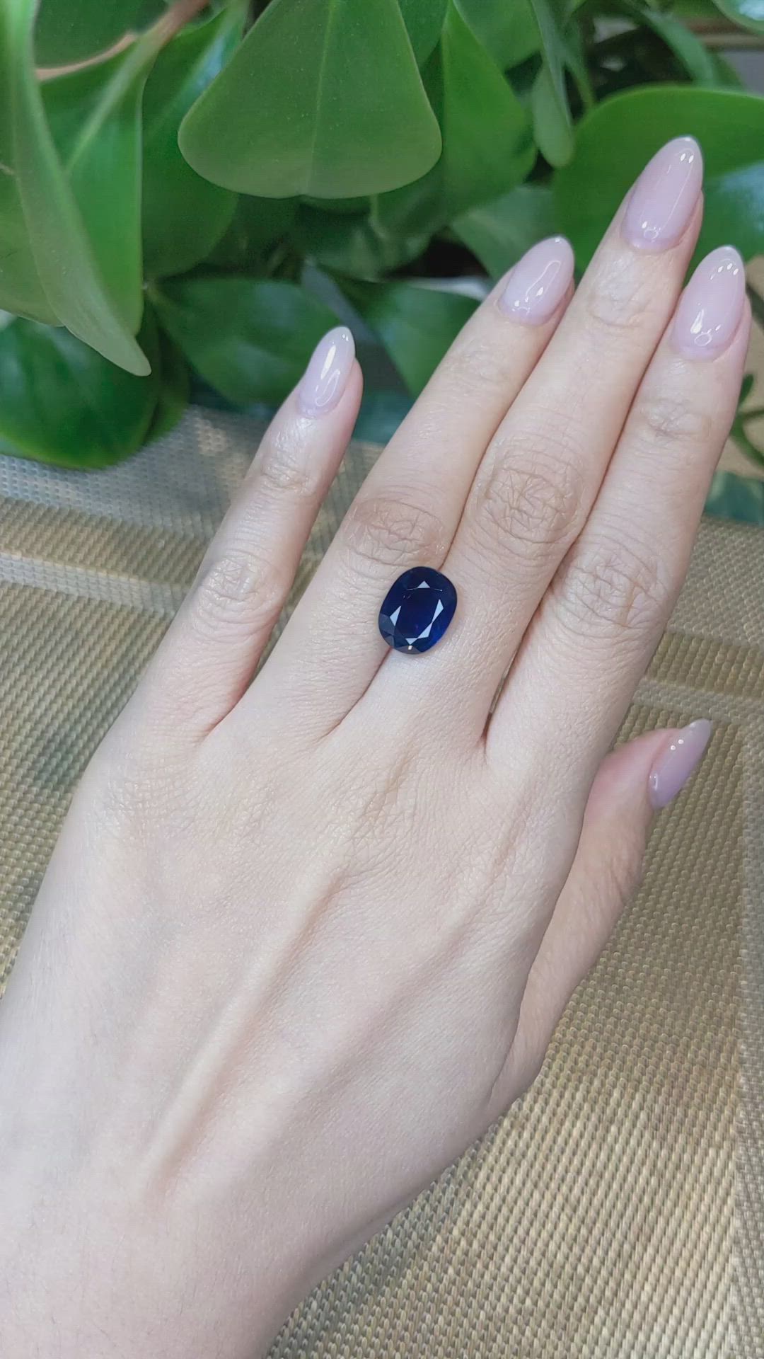 6.65 Ct. Blue Sapphire from Thailand Size Video