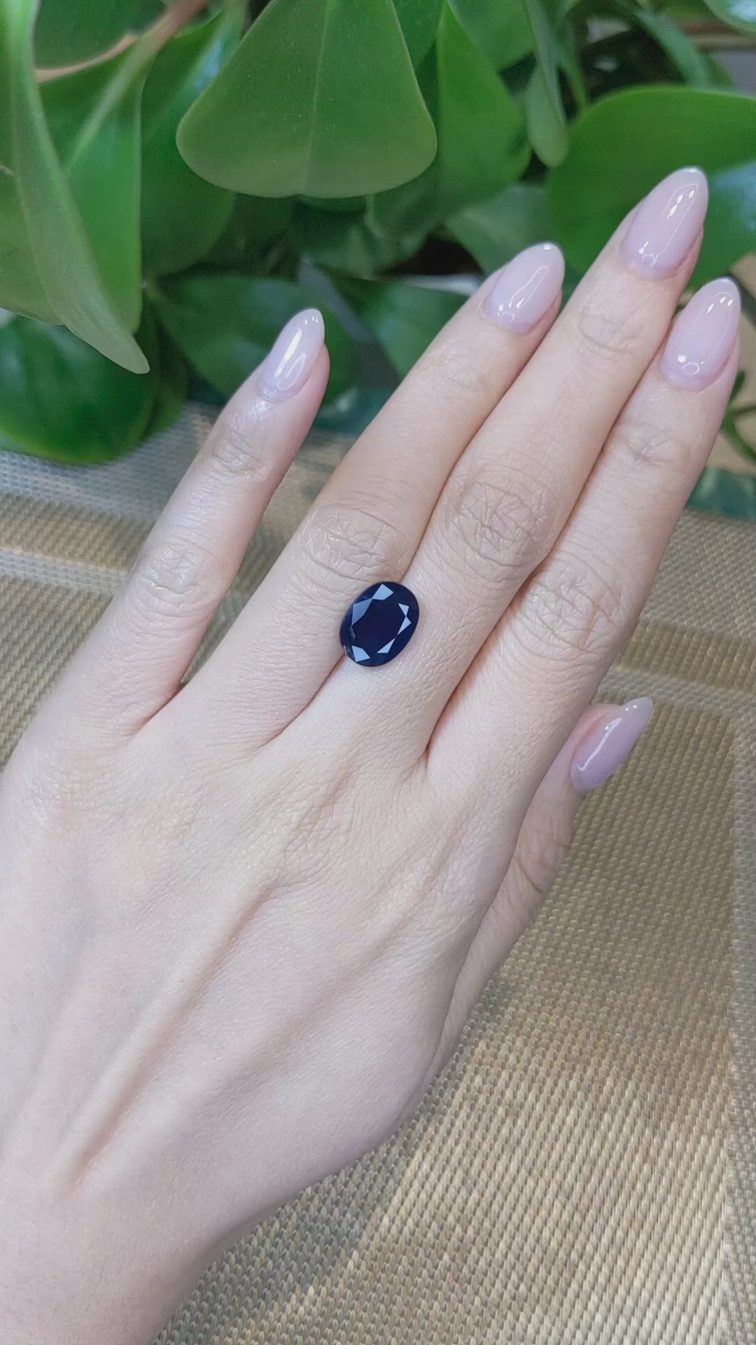 4.71 Ct. Blue Sapphire from Thailand Size Video