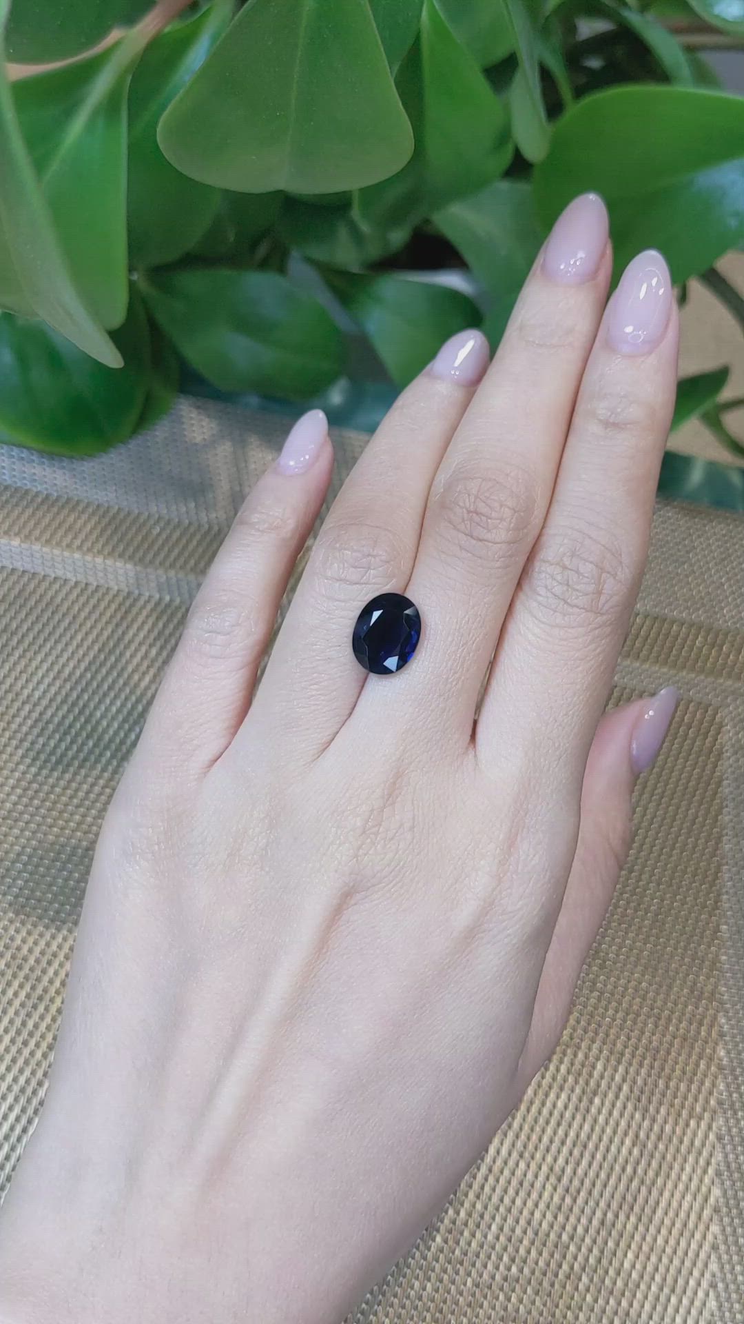 4.69 Ct. Blue Sapphire from Thailand Size Video