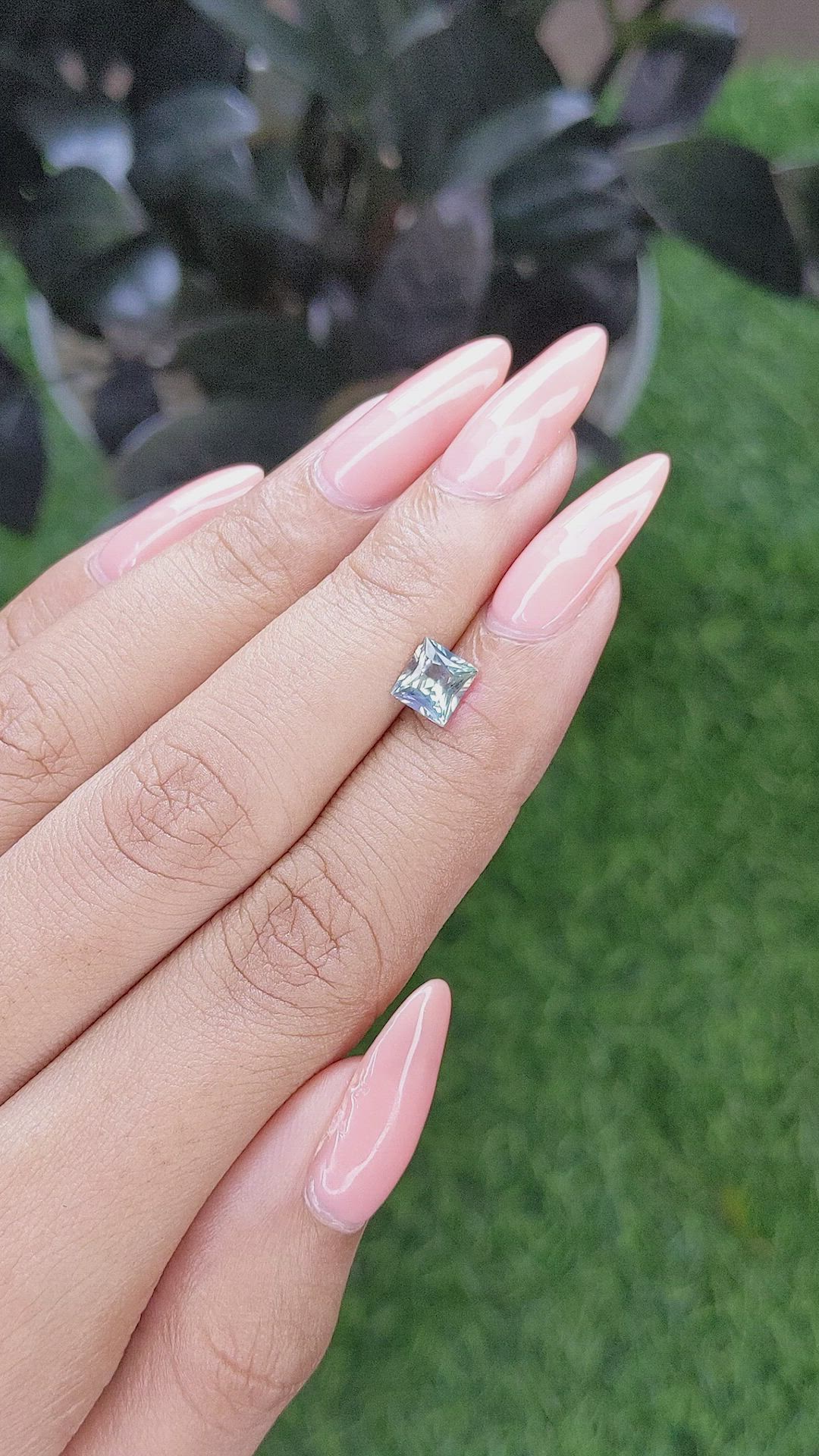 1.33 Ct. Greenish Blue Sapphire from Madagascar Size Video