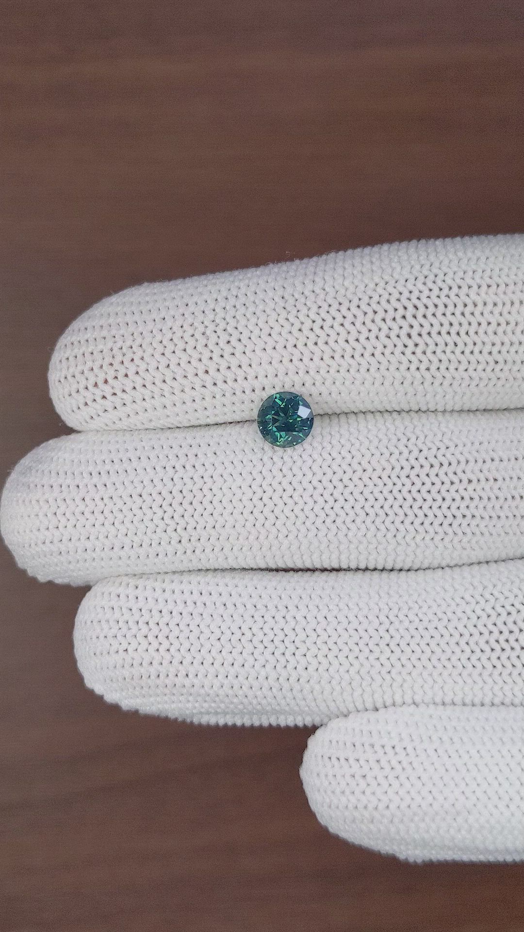 1.03 Ct. Bluish Green Sapphire from Madagascar Size Video