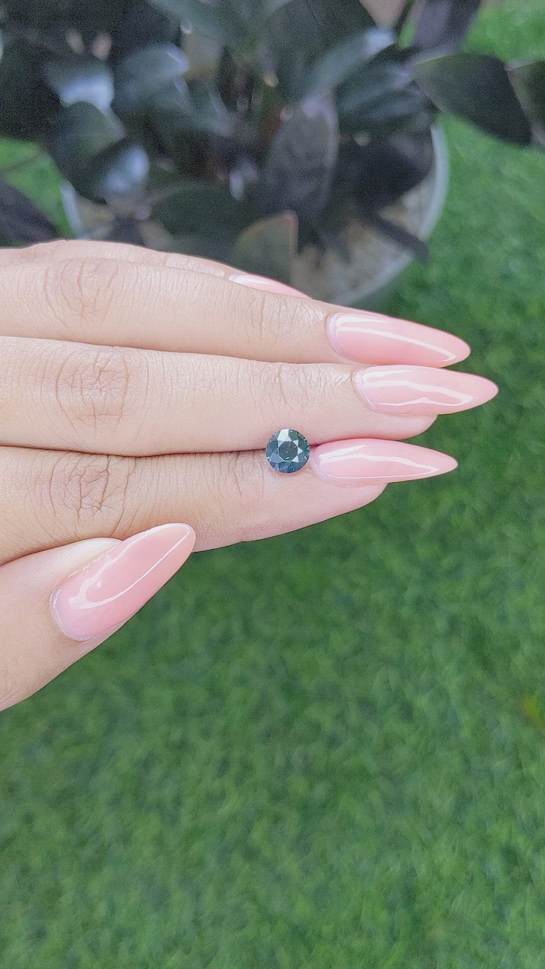 1.03 Ct. Bluish Green Sapphire from Madagascar Size Video