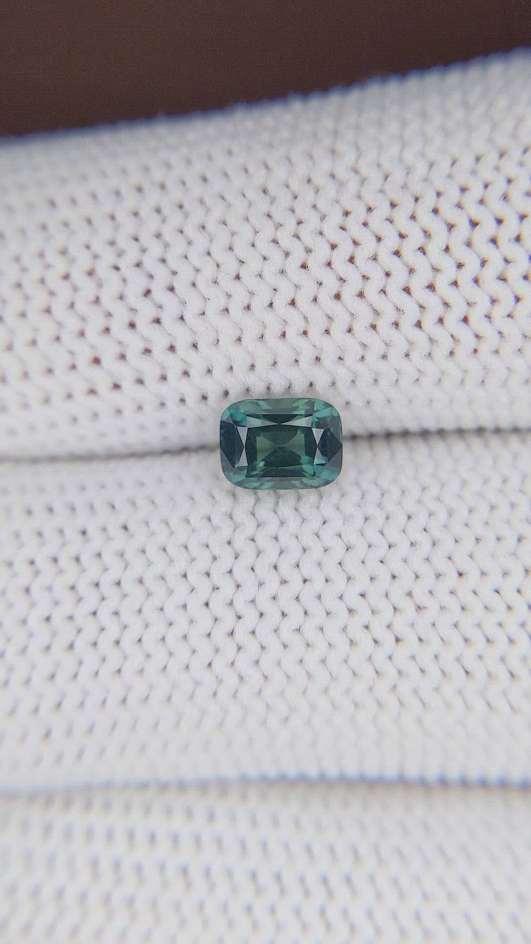1.08 Ct. Bluish Green Sapphire from Madagascar Size Video