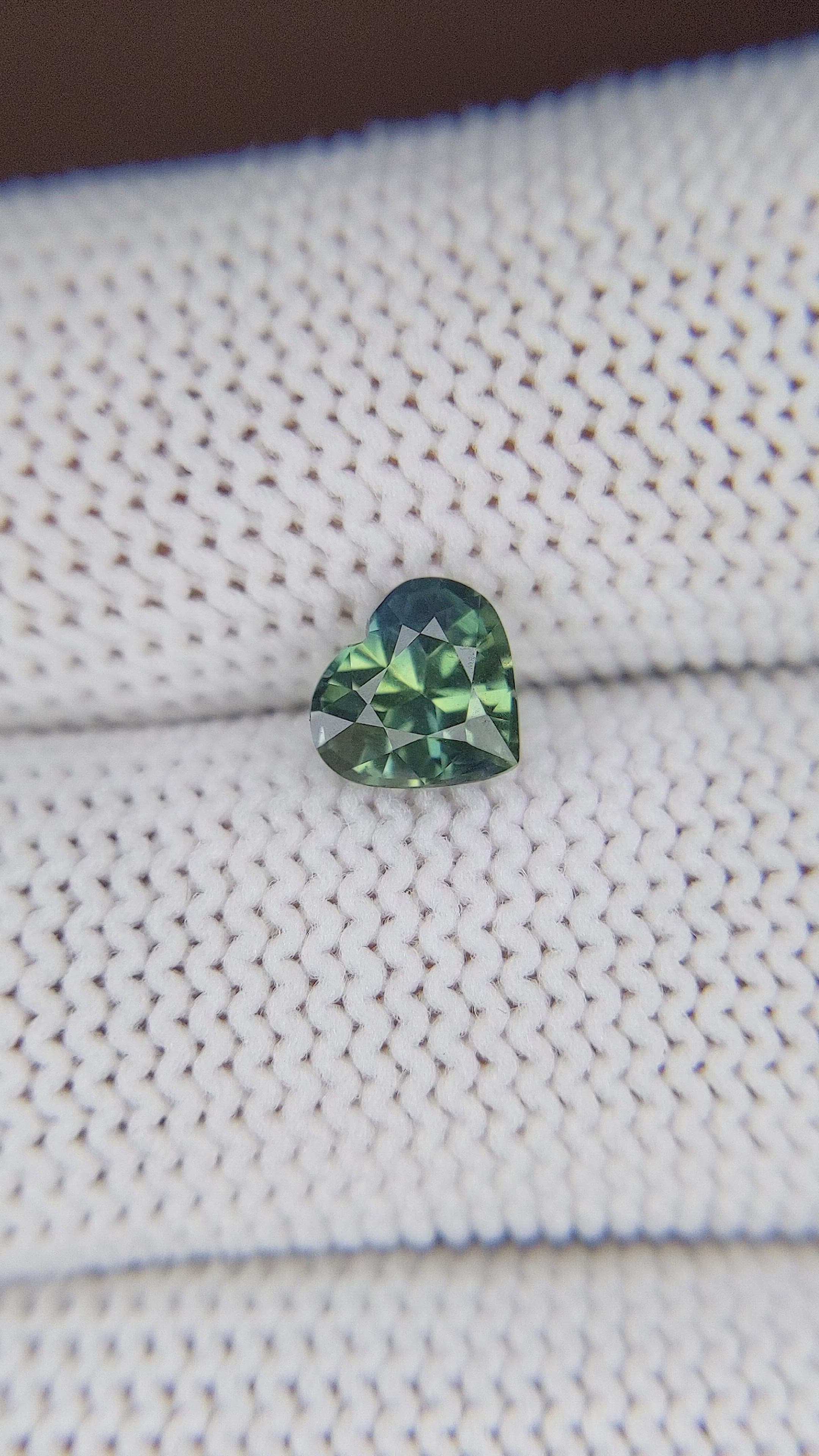 1.36 Ct. Bluish Green Sapphire from Madagascar Size Video