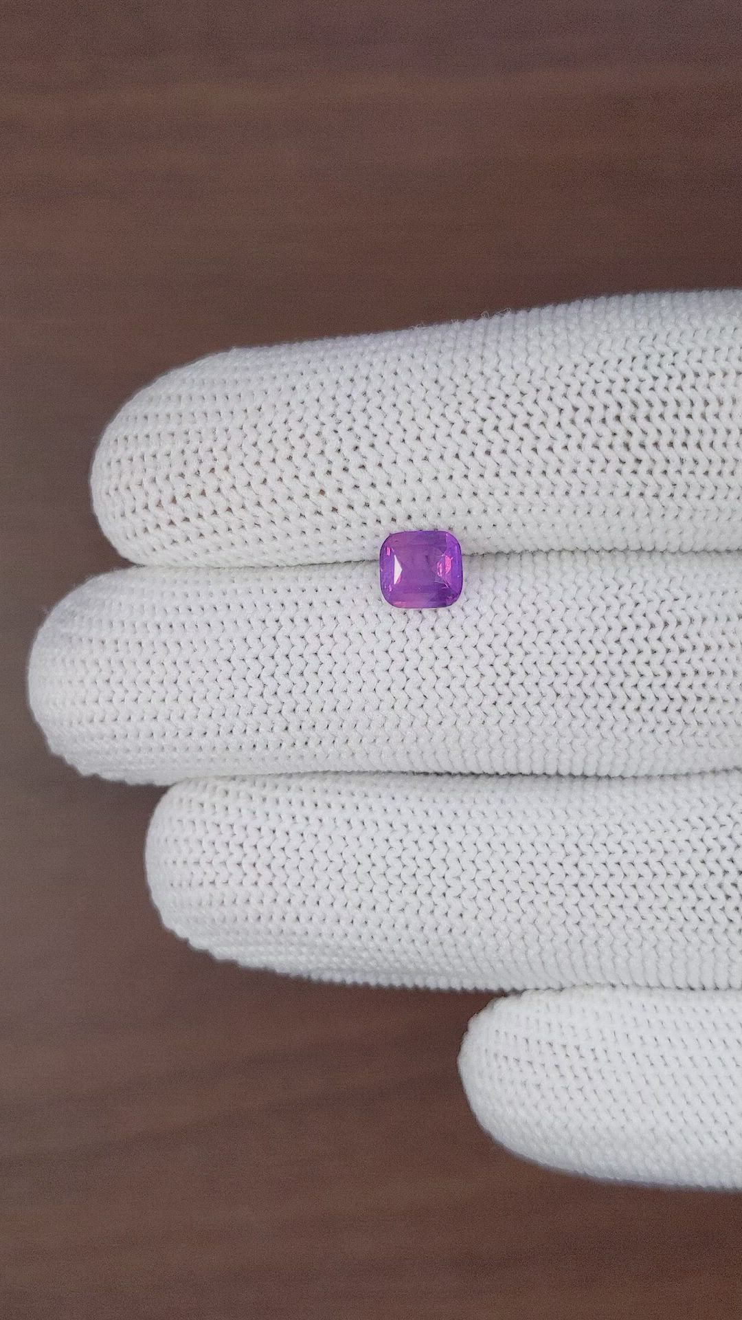 1.05 Ct. Pinkish Purple Sapphire from Madagascar Size Video